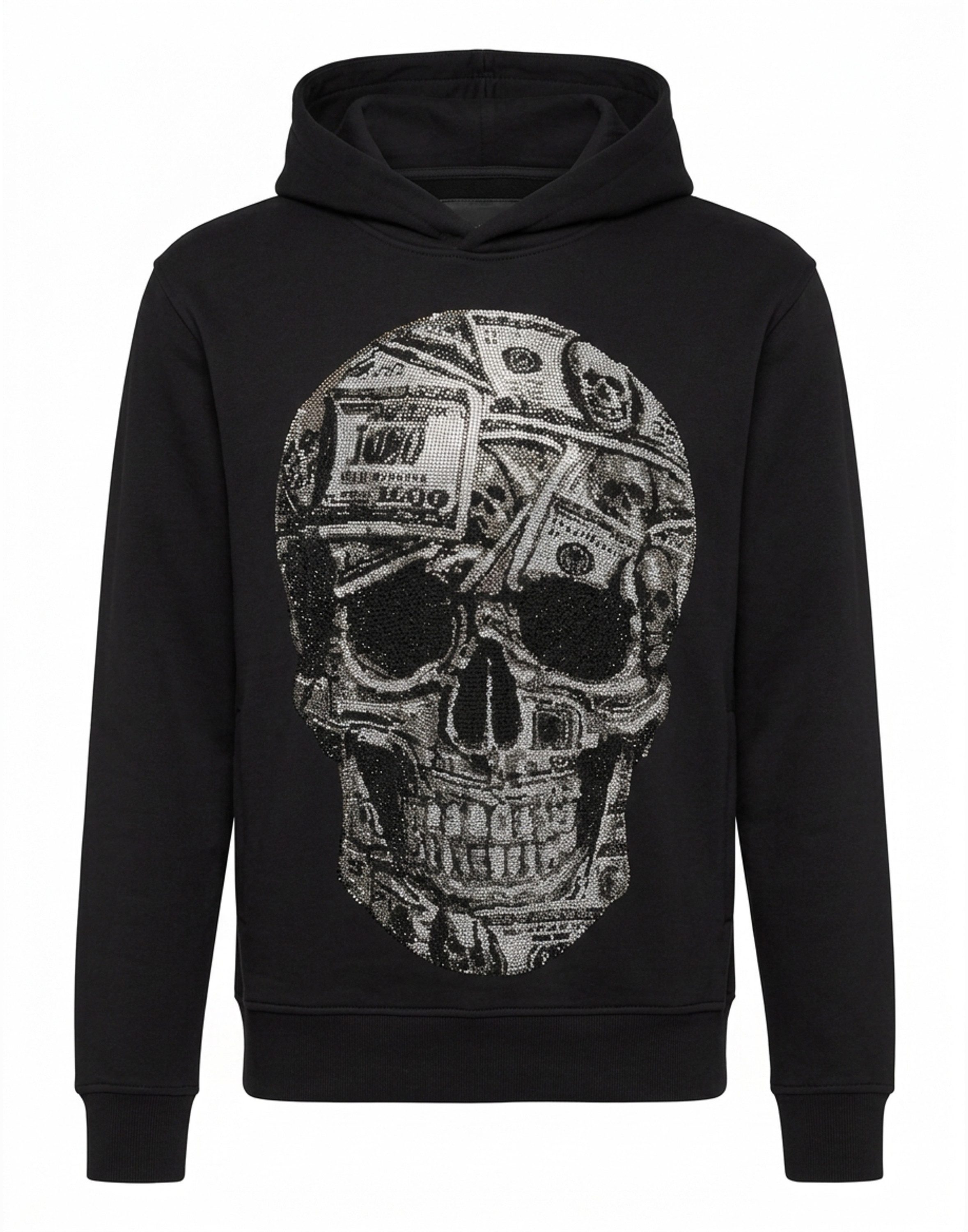 PHILIPP PLEIN Sweatshirt Skull Mit Schmucksteinen