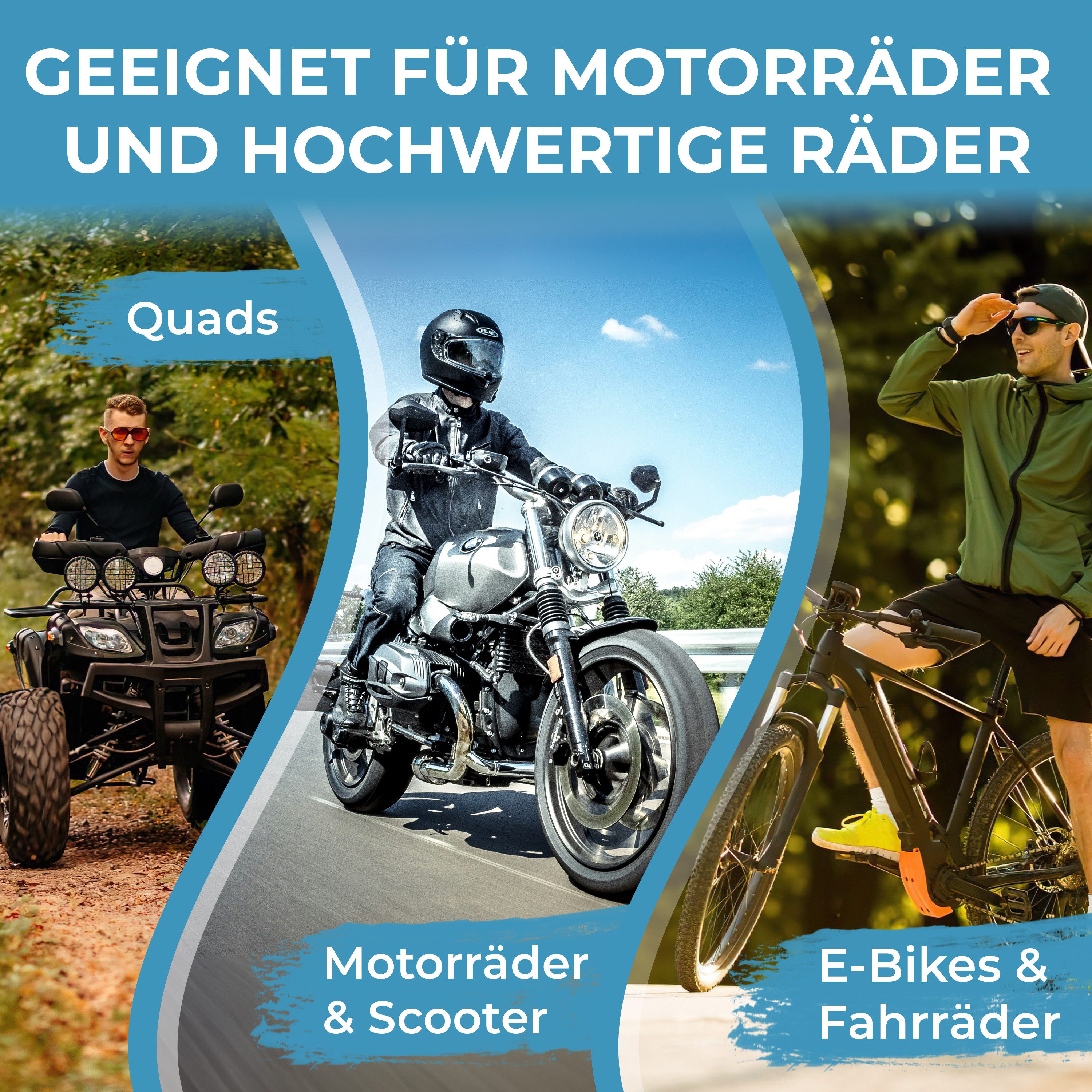 Widder Kettenschloss Motorrad [Titan-Stahl Level 15] sicheres Motorradschloss [4 Schlüssel], 115cm lang • 11mm Massiv-Stahl • Motorrad Moped E-Bike Fahrrad Scoo – Bild 5 von 5