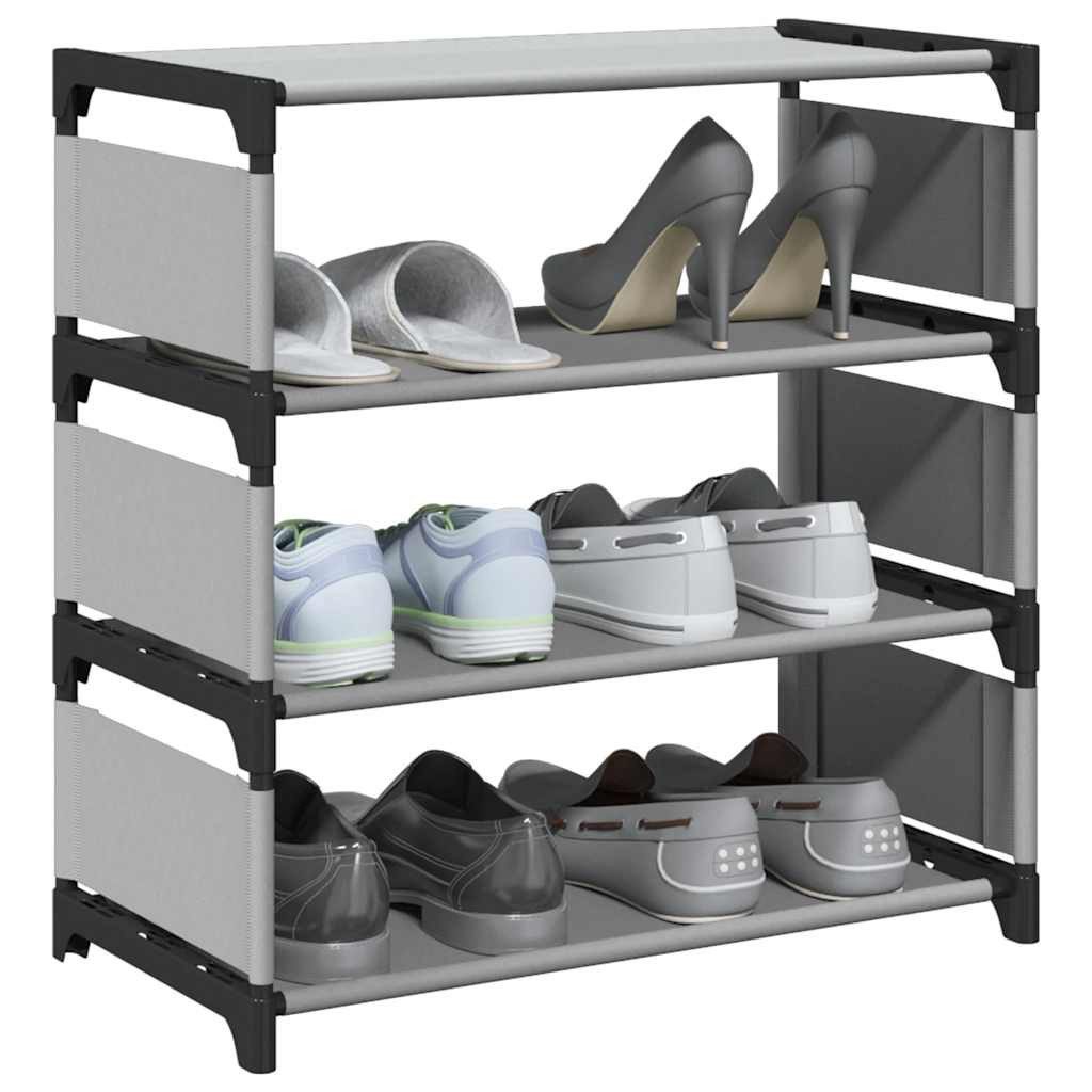 vidaXL Schuhregal Schuhregal 4 Ebenen Grau günstig online kaufen