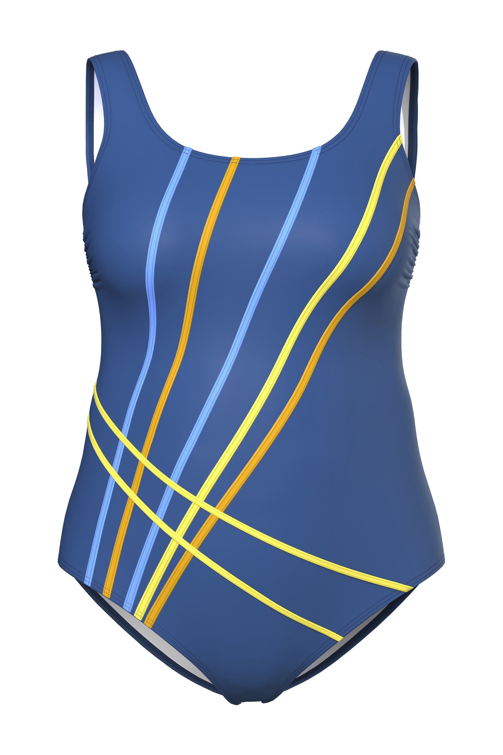 Ulla Popken Badeanzug Badeanzug fabige Paspeln ohne Softschalen günstig online kaufen