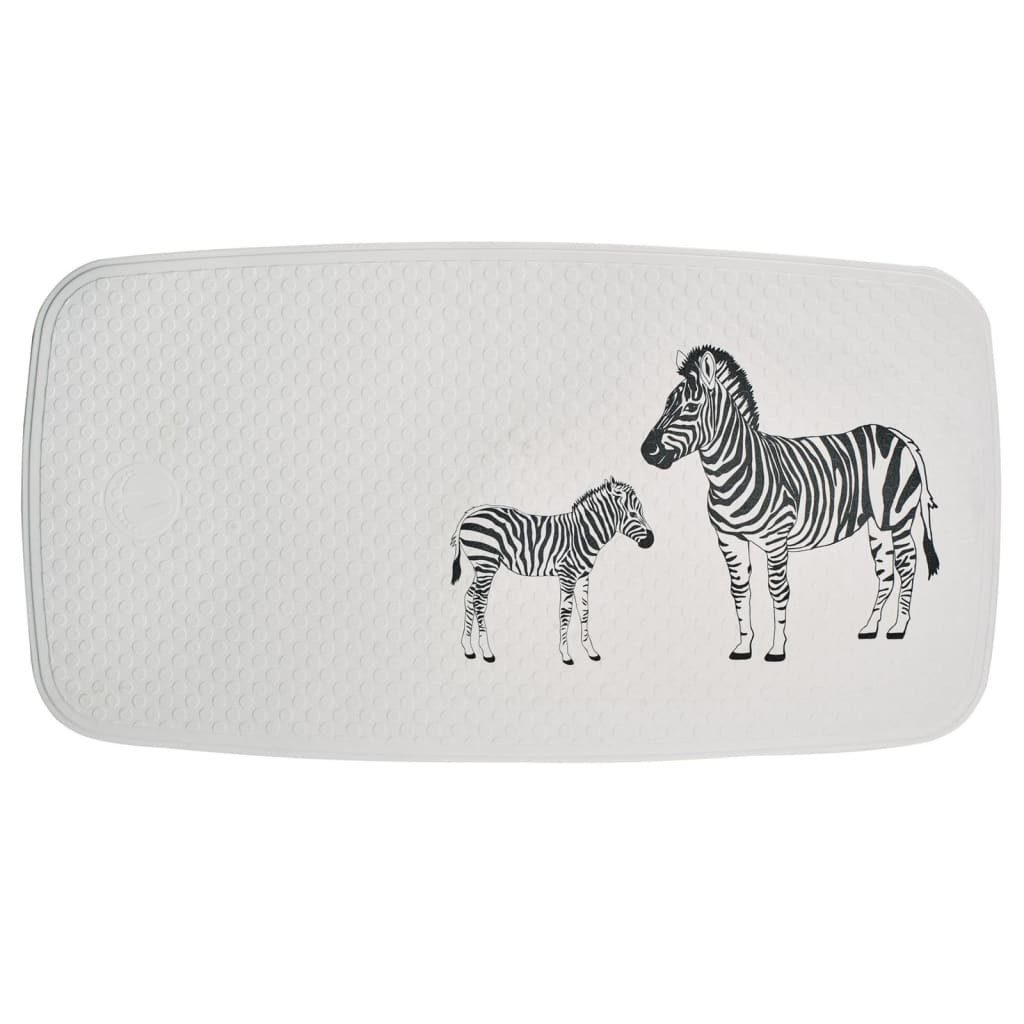 Ridder Badematte Badewanneneinlage Zebra 38x72 cm Weiß und Schwarz, Polyethylen