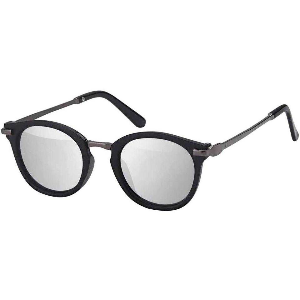 BEZLIT Eyewear Retrosonnenbrille Desginer Sonnenbrille Metallrahmen (1-St)  mit schwarzen Linsen