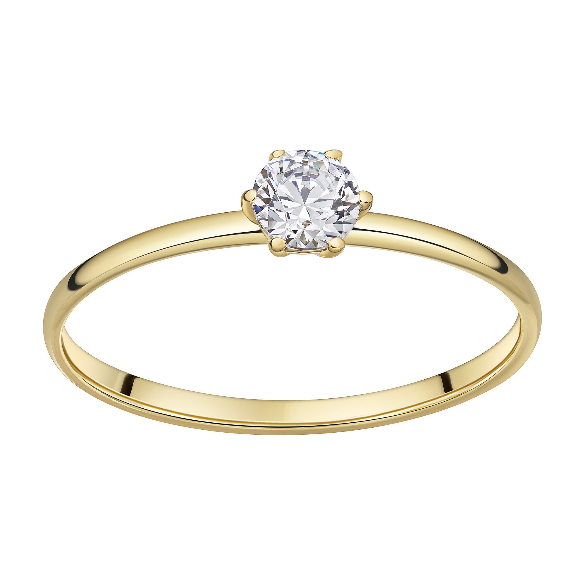CELESTA Fingerring 375/- Gelbgold Zirkonia