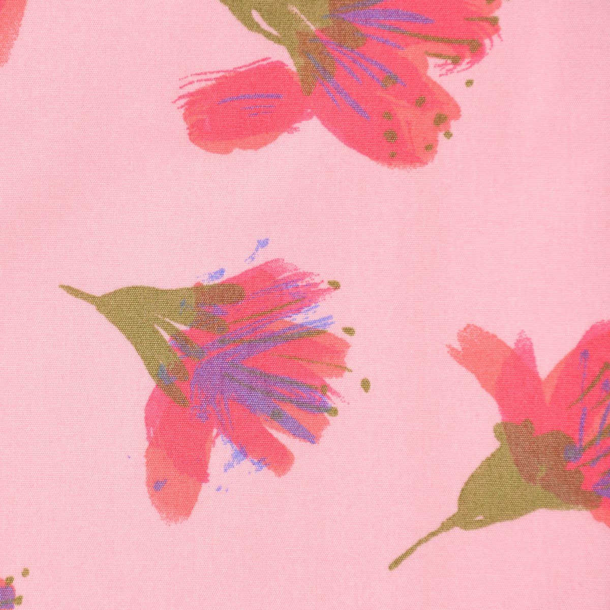 Rico Design Stoff Baumwollstoff Meterware Aquarellblüten rosa bunt 50x 140cm