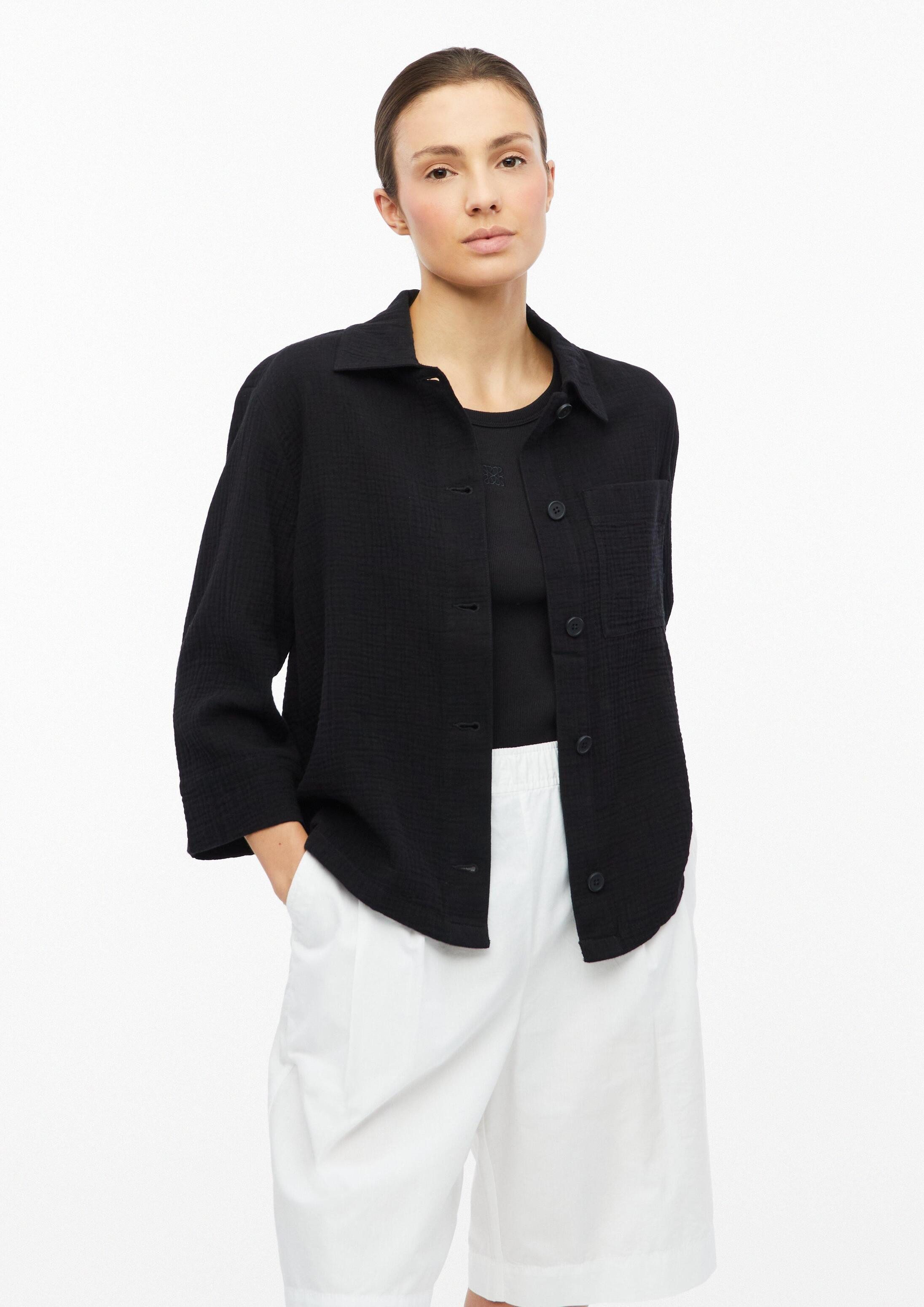 s.Oliver Hemdjacke Indoor-Jacke Shirt-Jacke aus Musselin im Relaxed Fit