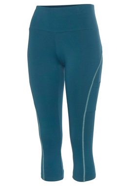 LASCANA ACTIVE Caprileggings -Sporthose mit Kontrastnähten und breitem Bund