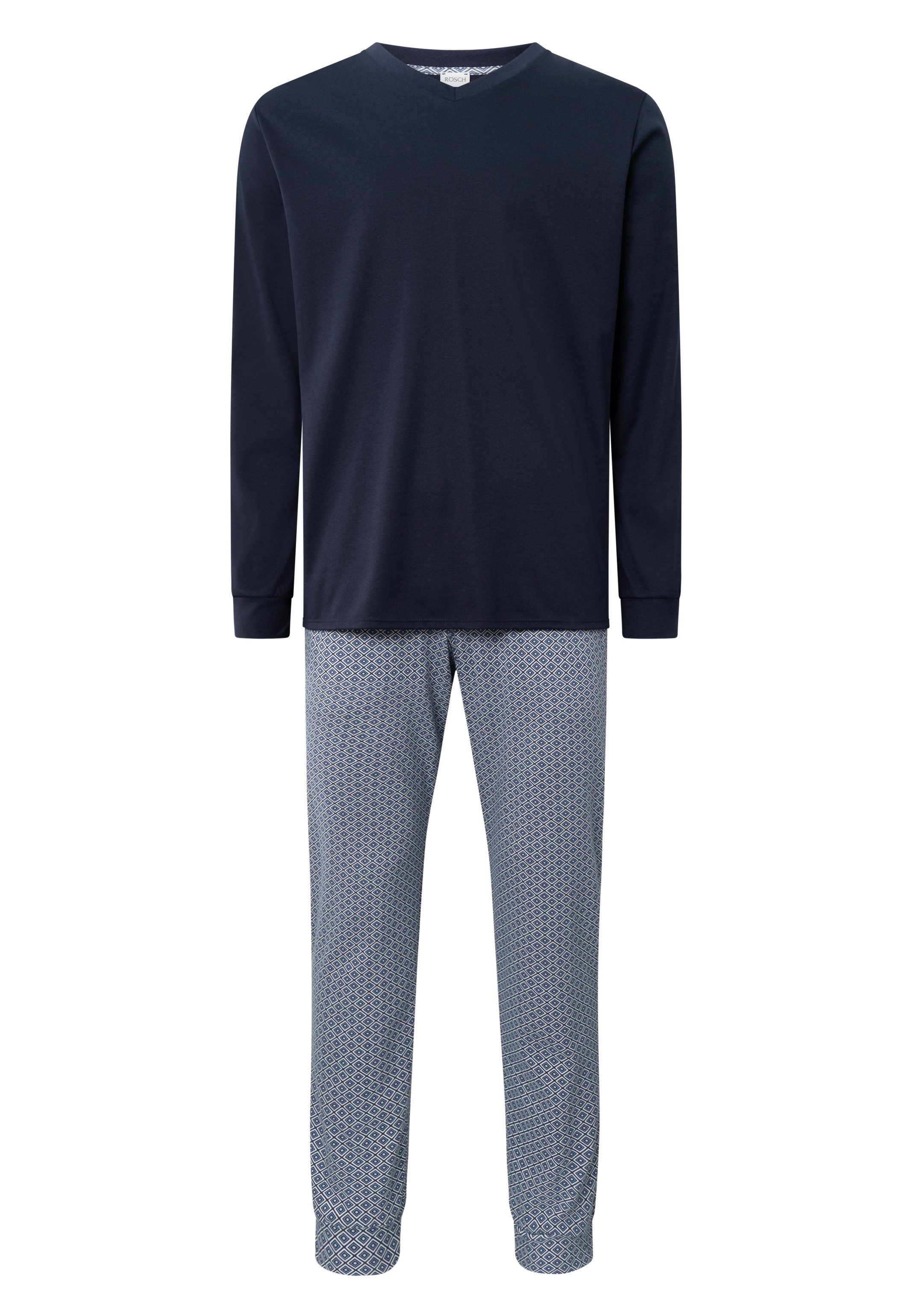 Rösch Pyjama Basic (Set, 2 tlg) Schlafanzug - Baumwolle - Atmungsaktiv