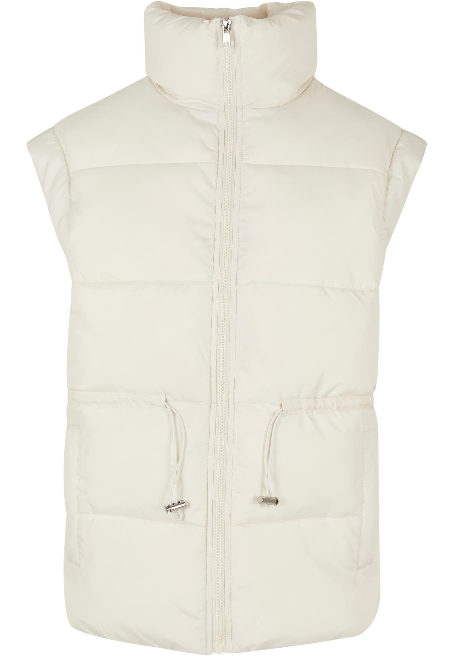 URBAN CLASSICS Puffer Jerseyweste Vest (1-tlg) Damen whitesand Waisted Ladies