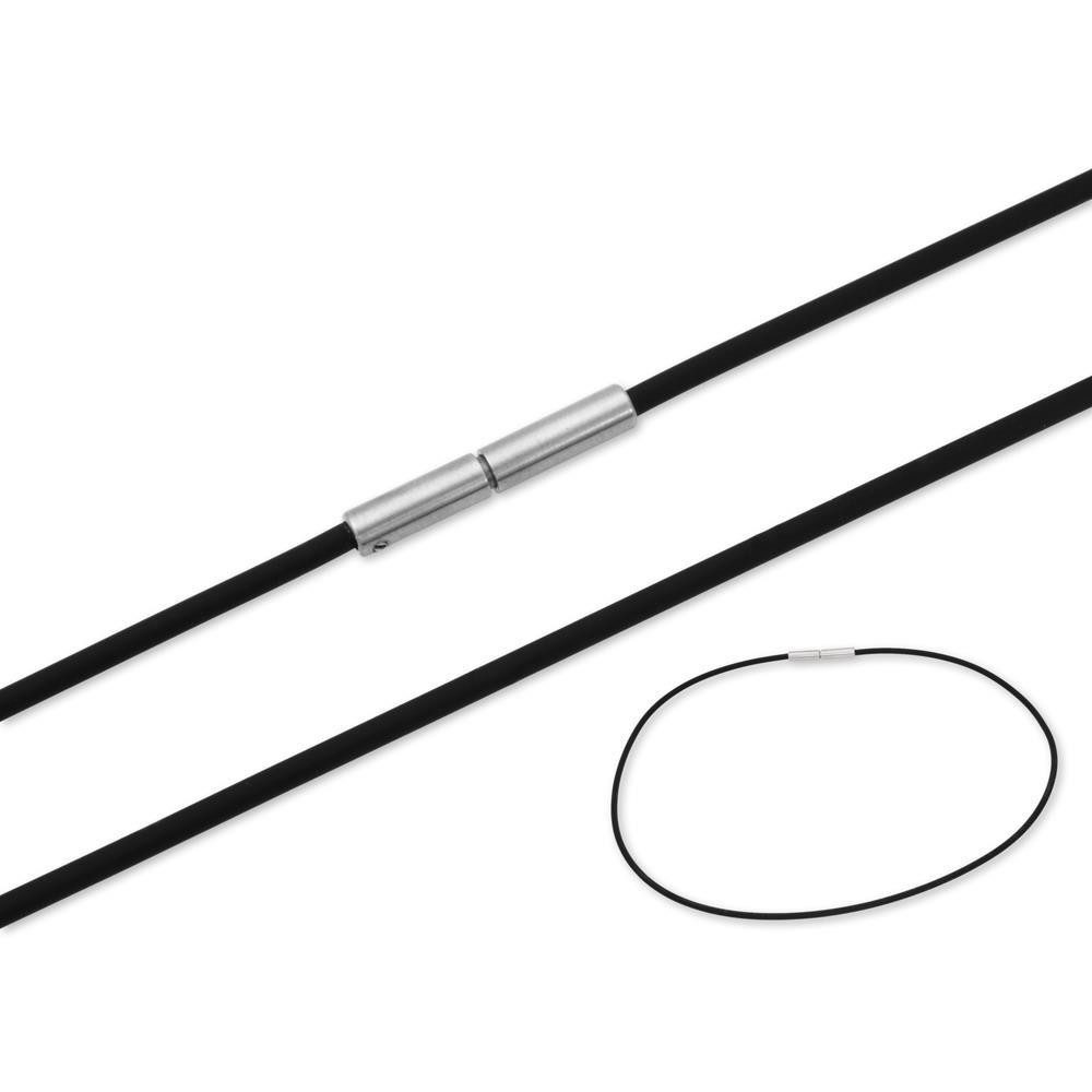 Unique Kette ohne Anhänger Halsband Kautschuk Kette 2mm KS0010 (Länge: 45cm günstig online kaufen