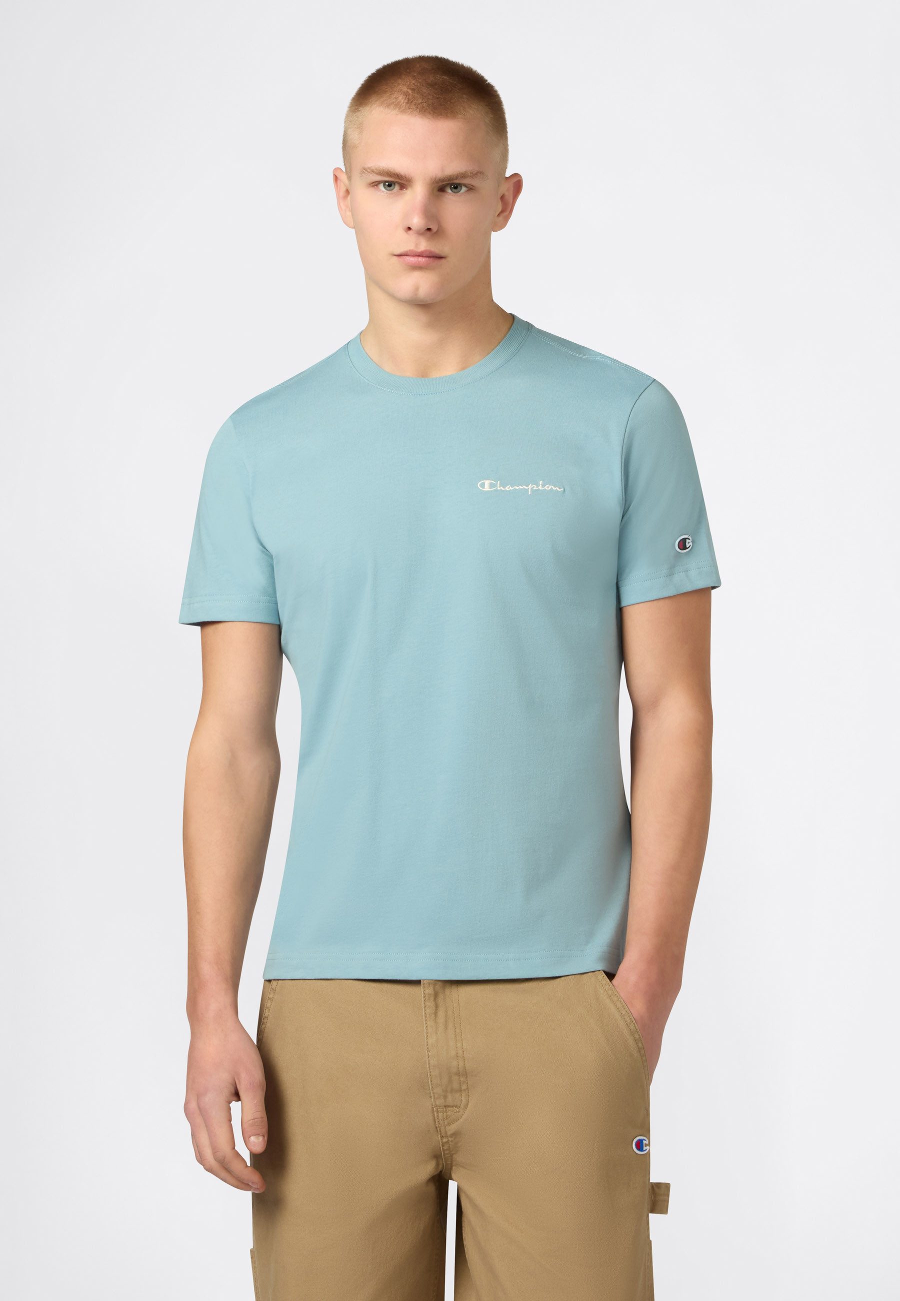 Champion T-Shirt Icons Tee Kurzarm, aus Baumwolle, sportliche Passform, auch in großen Größen
