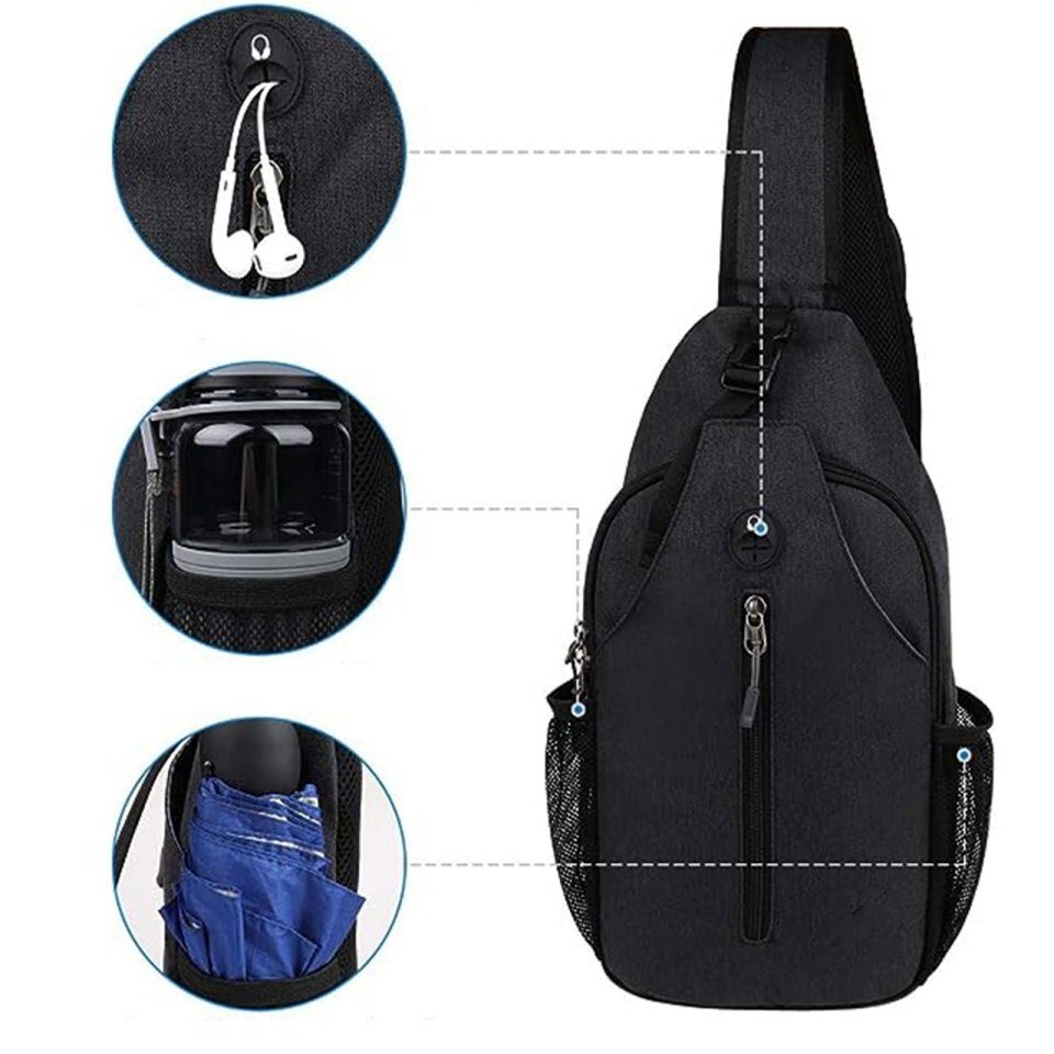 REDOM Schultertasche Brusttasche Sling Schulter Rucksack günstig online kaufen