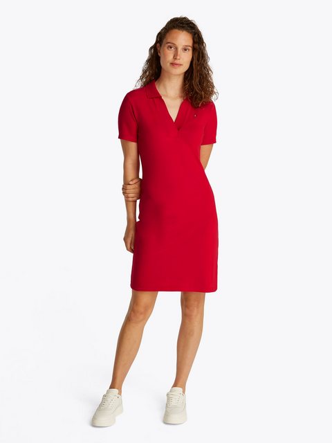 Tommy Hilfiger Polokleid SLIM OPEN NK POLO DRESS SS mit gestickter Tommy Hi günstig online kaufen