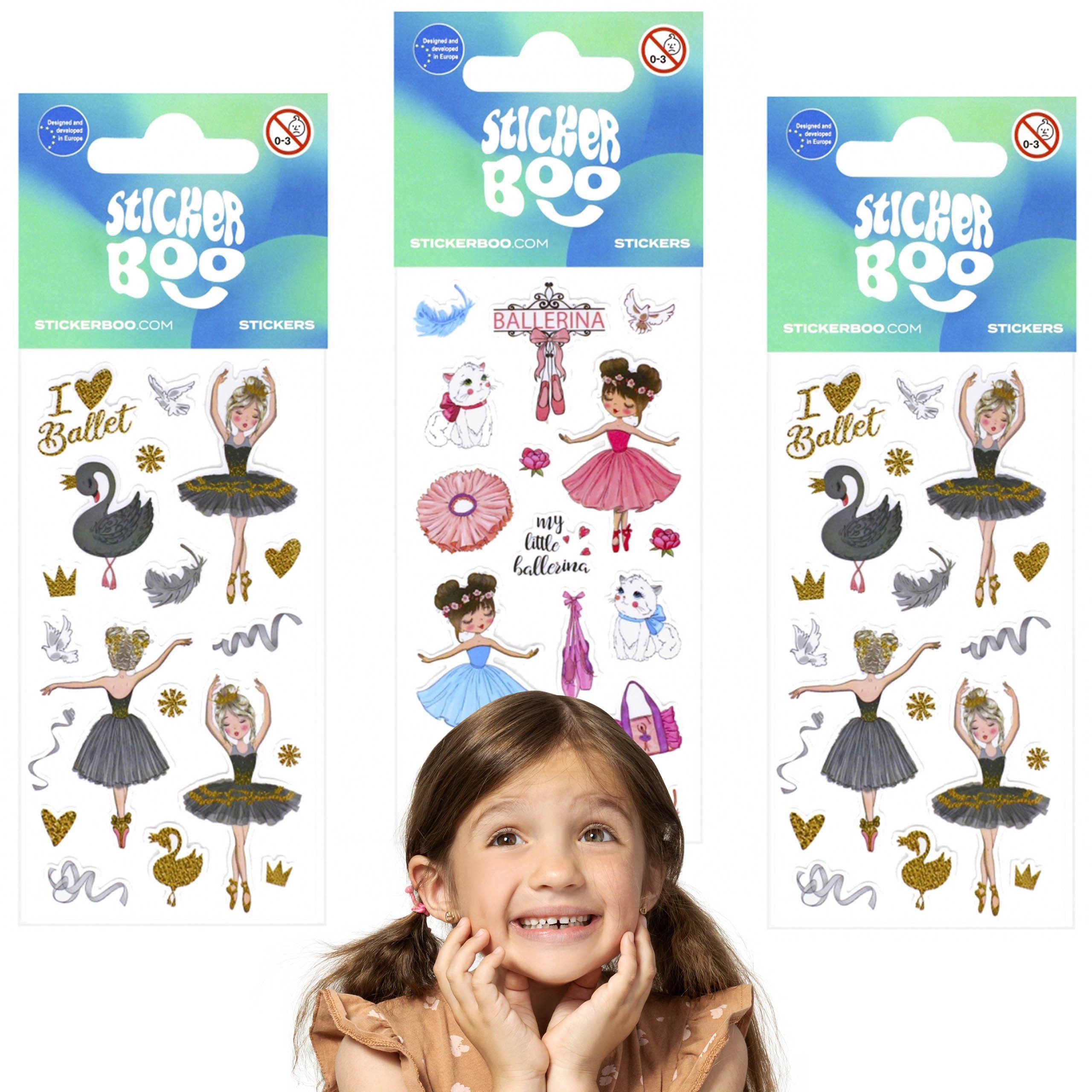 Sarcia.eu Stickerbuch Ballerina Sticker Set, Aufkleber für Mädchen