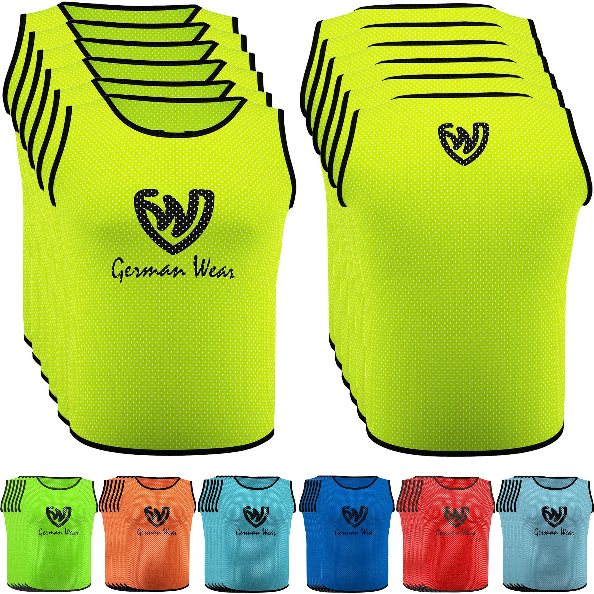 German Wear Trainingsleibchen GWLB01 6er Pack (Spar-Set, 6er-Pack) 6er pack Fußball Leibchen Trainingsleibchen