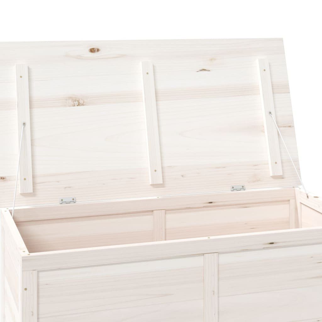 furnicato Gartenbox Outdoor-Kissenbox Weiß Massivholz cm Tanne 100x50x56