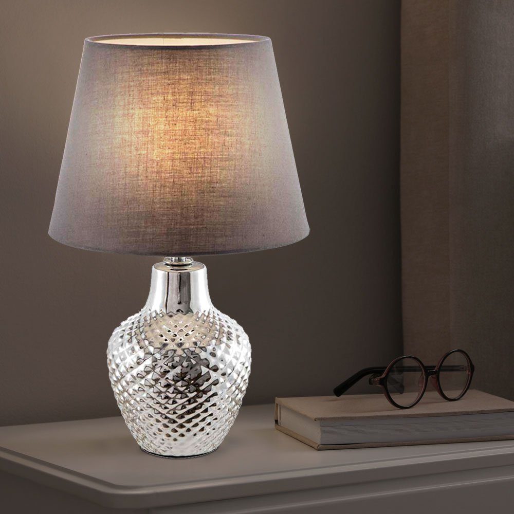 etc-shop Tischleuchte, Leuchtmittel Tischlampe Keramik Nachttischlampe nicht Tischlampe Wohnzimmer inklusive