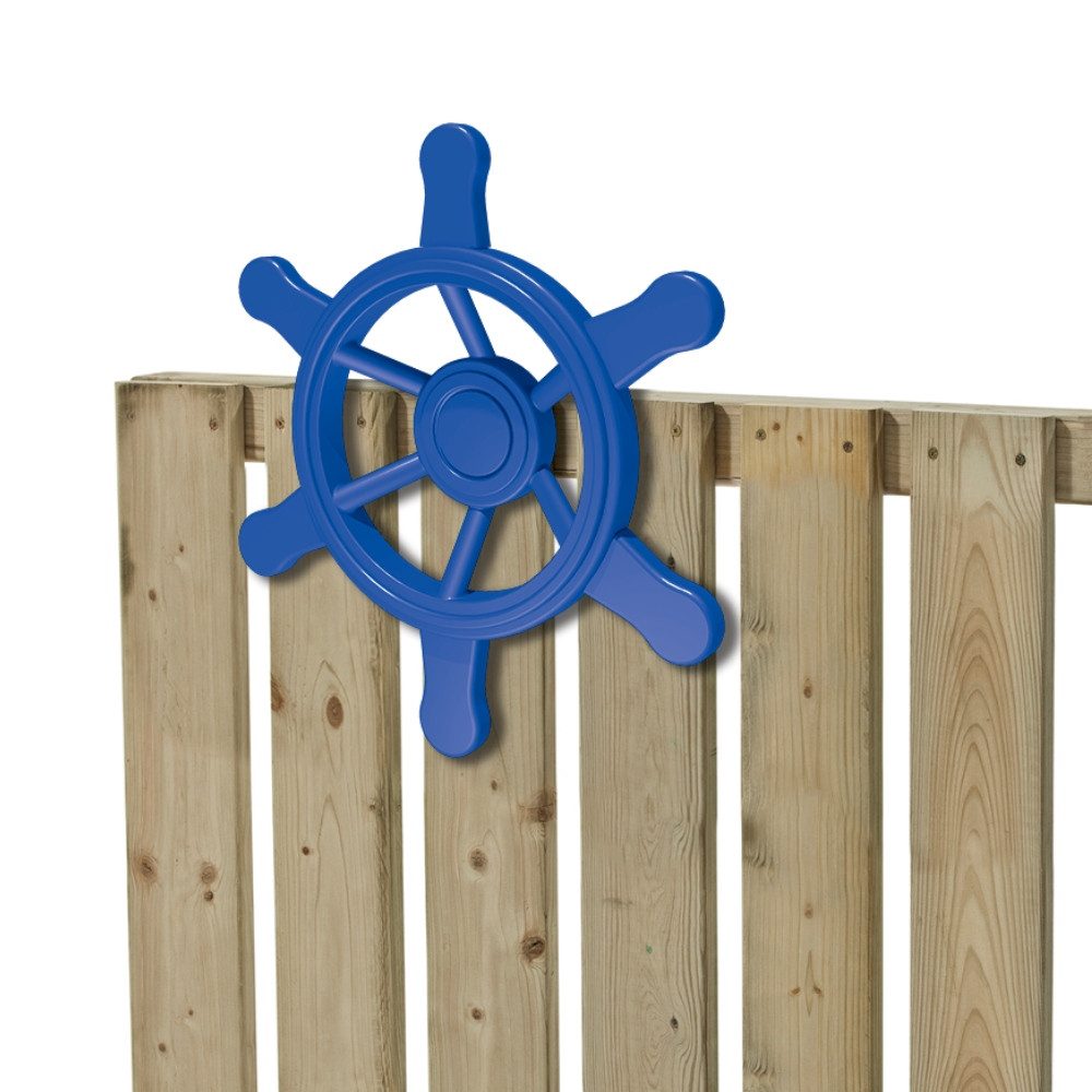 Wickey Spielturm-Spielzeugset Steuerrad für Kinder – Drehbarer Schiffslenker mit Schraube, (Drehbares Rollenspiel-Lenkrad für Spielgeräte - Stärkt Kreativität & soziale Interaktion, Drehfunktion für Steuerrad-Feeling - Passt perfekt zum Teleskop), Hochwertiger Kunststoff – Extrem witterungsbeständig