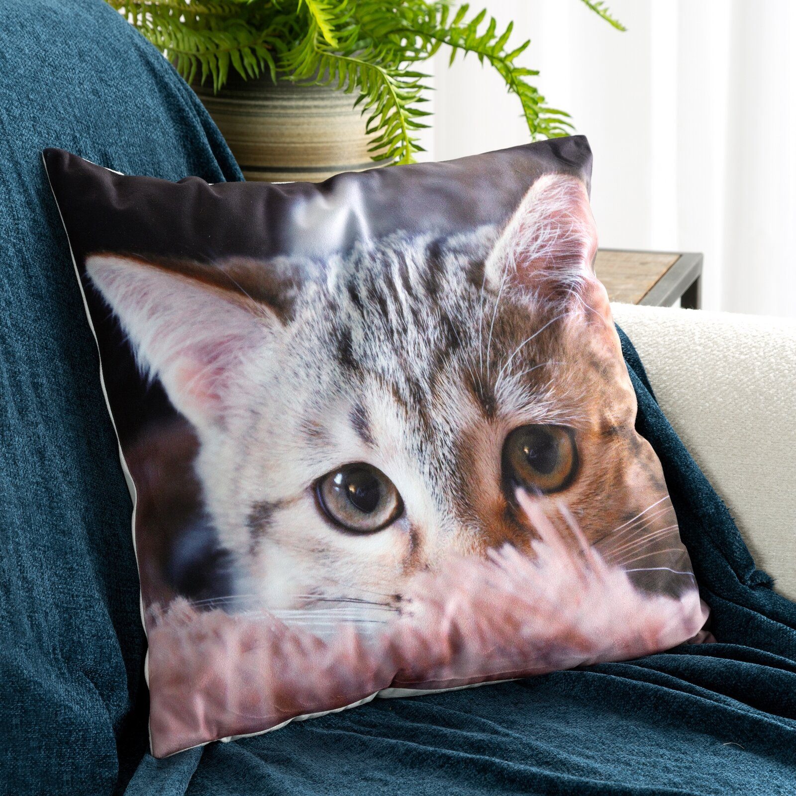 Eurofirany Kissenbezüge ANIMAL Kissenhülle mit Hunde- und Katzenmotiv 45x45 günstig online kaufen