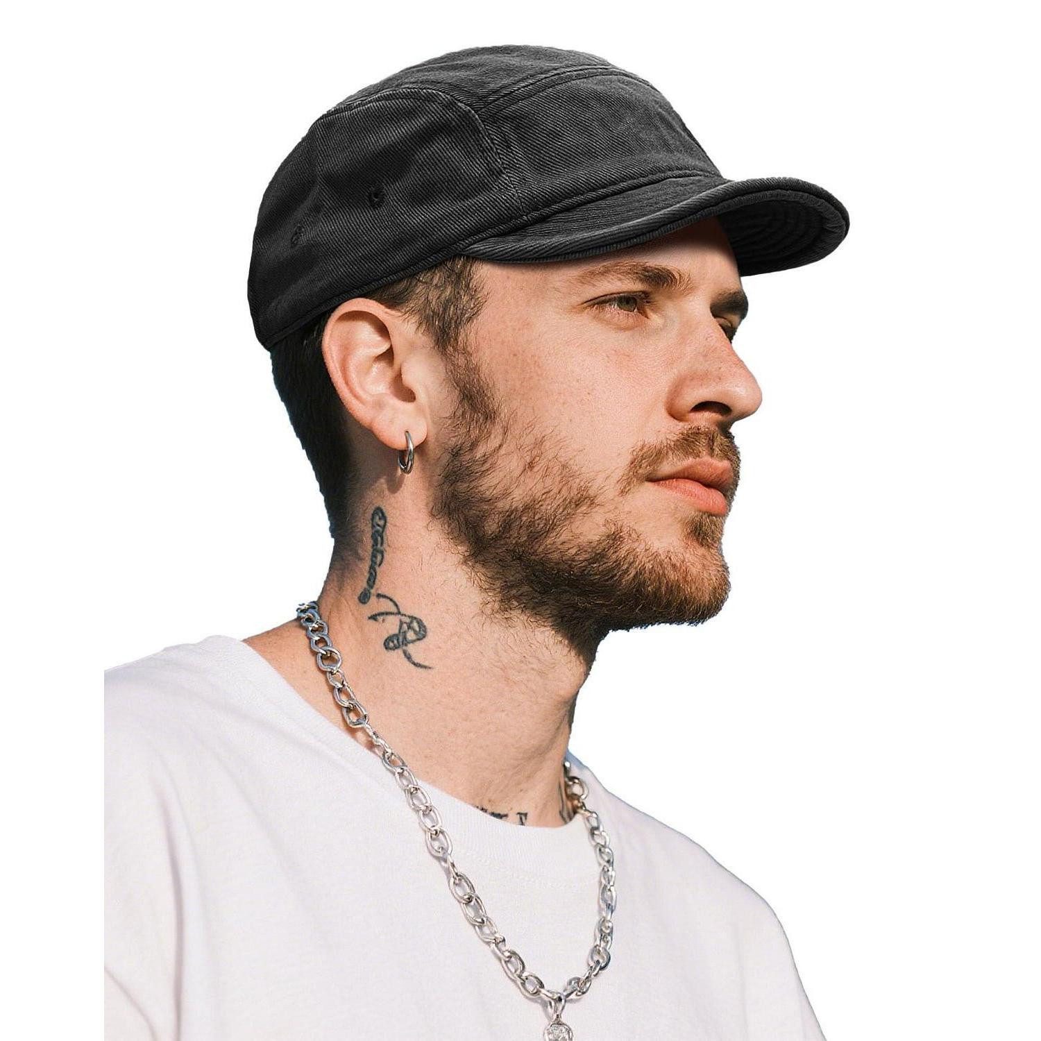 LuxusKollektion Baseball Cap Cap Herren Kurzer Schirm Denim Low Profile