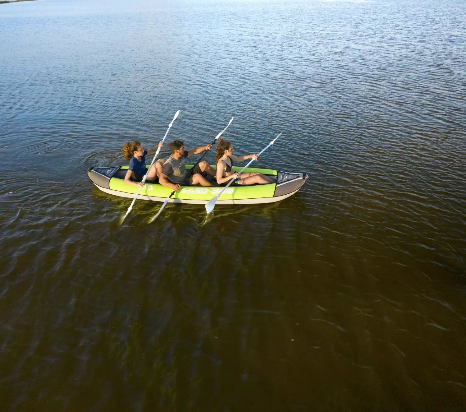 2 verstellbarer Kajak Luftsitz Marina 320x95 für mit Lehne cm Personen Aqua Tourenkajak