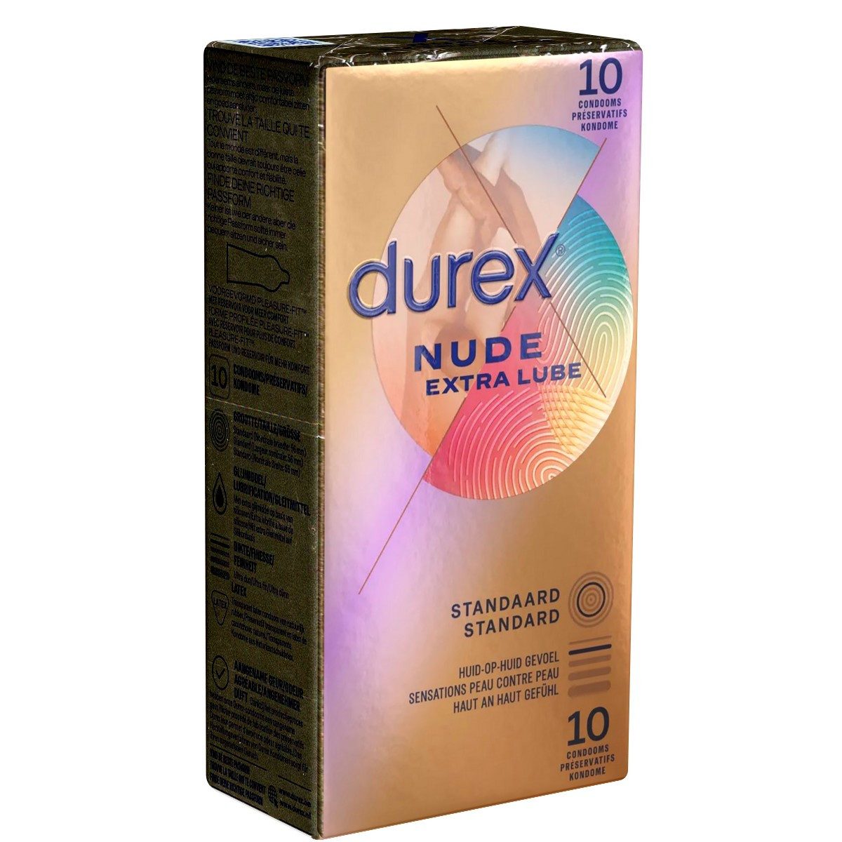 durex Kondome Extra Lube Packung mit, 10 St., ultra dünne Kondome, extra feuchte Markenkondome für noch mehr Gefühl