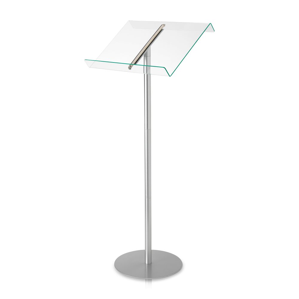 Deflecto Moderationskoffer Moderationsständer - 50x35,5x11,4 Transparent/Silber - Acryl - Metall