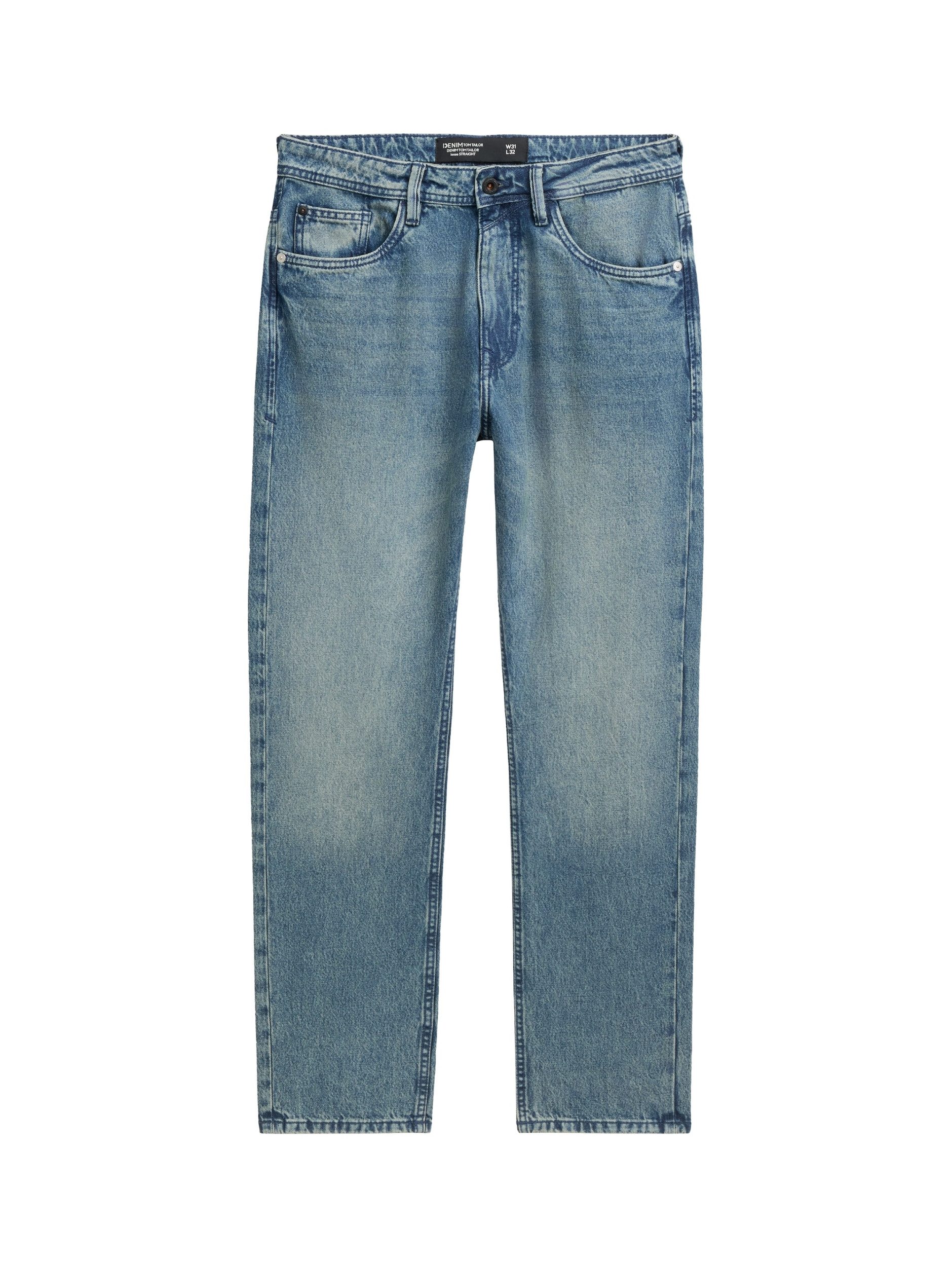 TOM TAILOR Denim Regular-fit-Jeans DENIM TOM TAILOR looseSTRAIGHT Tinted Blue Denim
