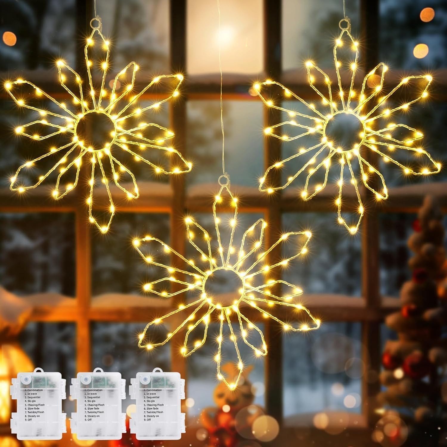 Elegear LED-Lichterkette 0.3/0.6/0.8M Led weihnachtsdeko fenster, weihnacht günstig online kaufen