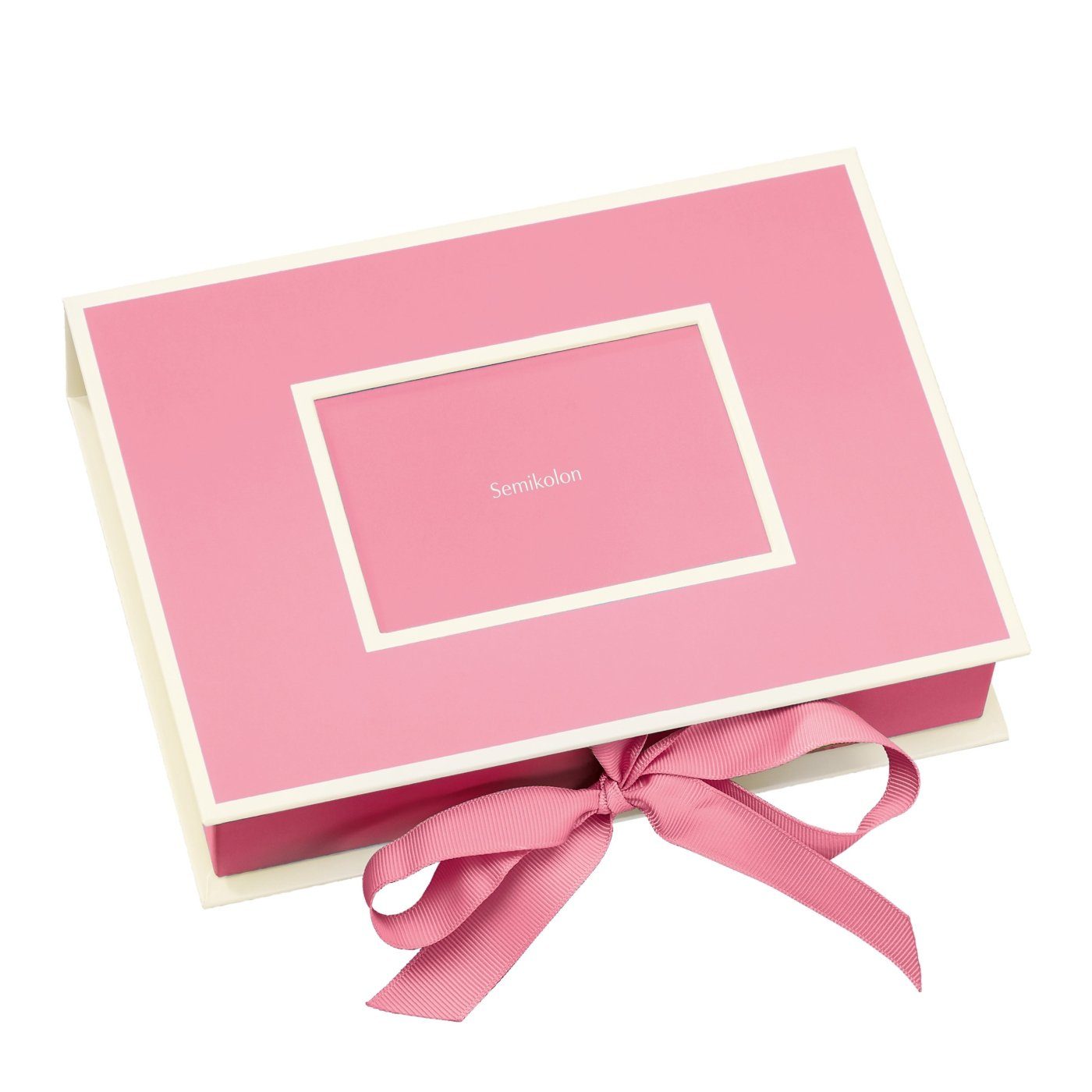 Semikolon Fotobox In Handarbeit gefertigte Fotobox, Ideal als Gesche, Aufbewahrungsbox mit Einschubfenster flamingo
