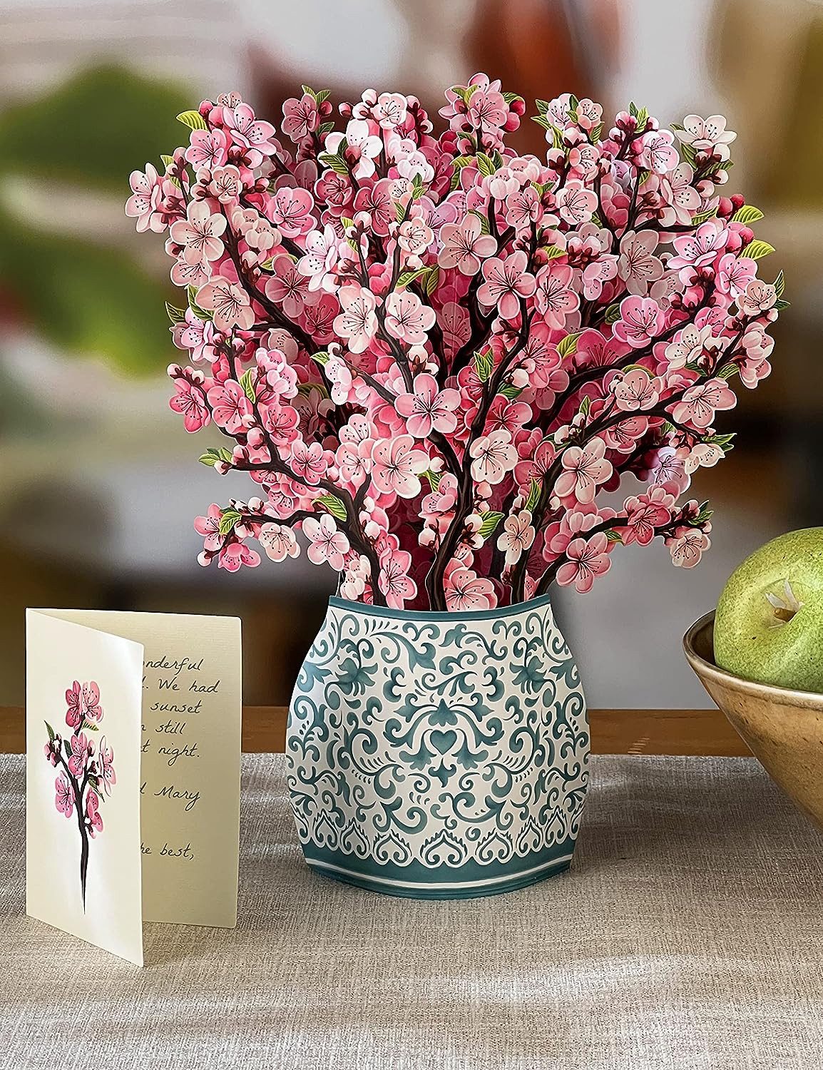 Coonoor Grußkarten Geburtstagskarten Pop-up-Grußkarten mit Blumendesign und Umschlag