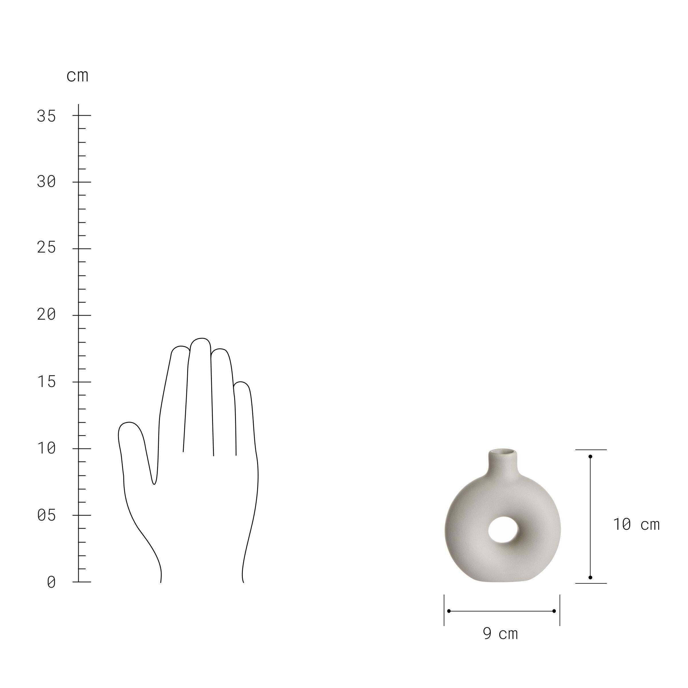 Vase Hellgrau BUTLERS Mini Dekovase LOOPY 10cm Höhe