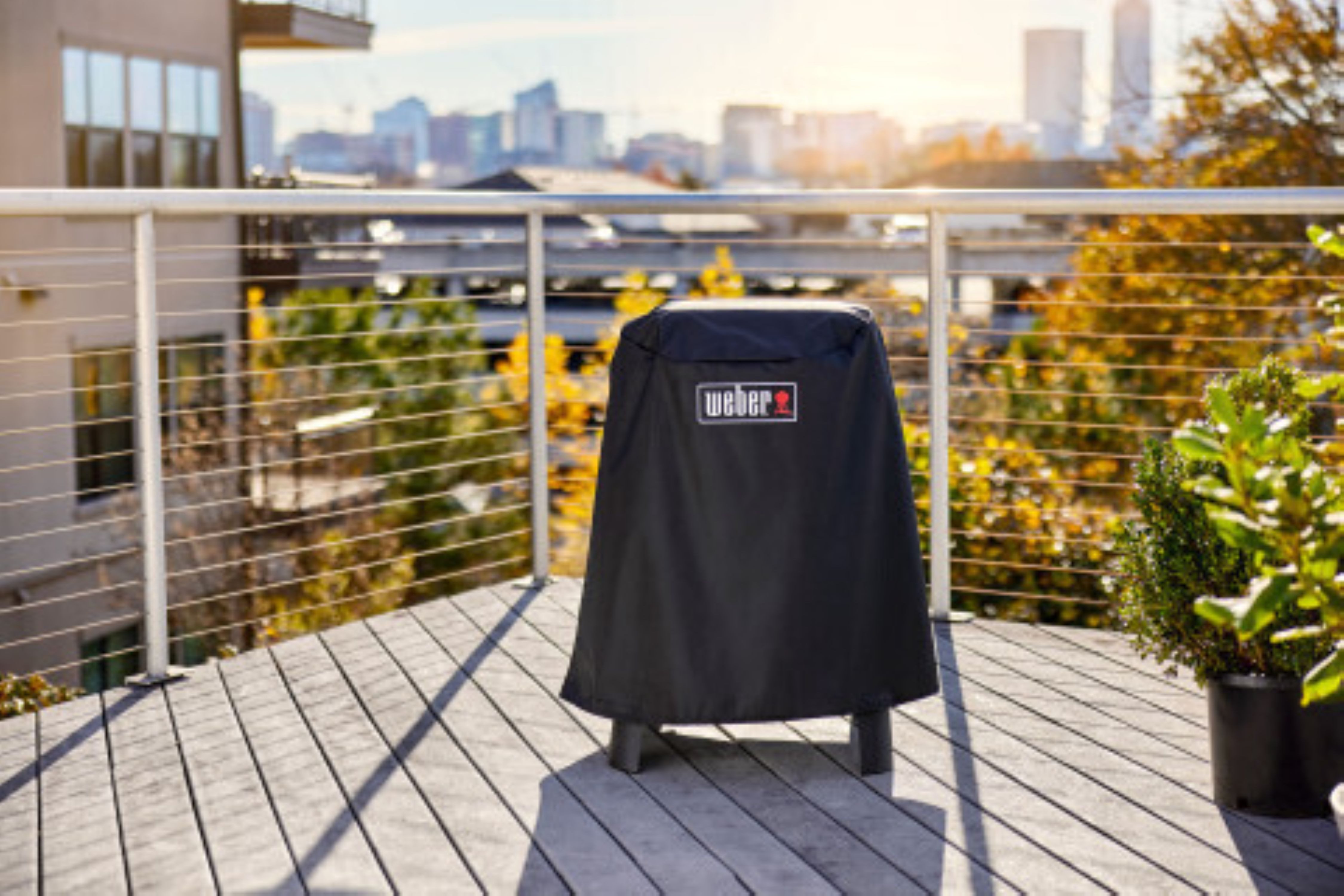 Weber Grillabdeckhaube Weber Premium-Abdeckhaube für Lumin Elektrogrill mit Stand (7198)