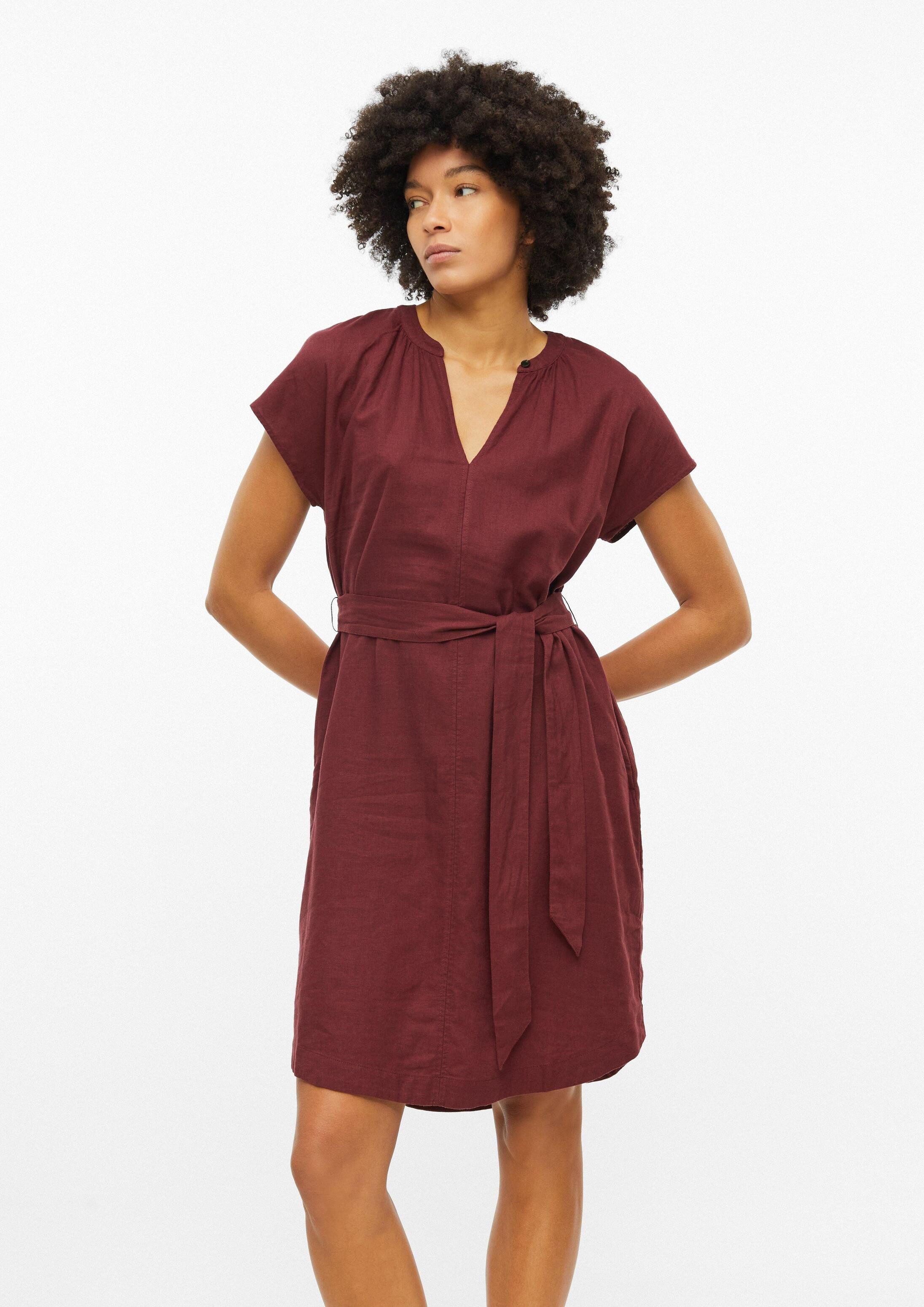 s.Oliver Minikleid Kleid Leinenmix-Kleid mit Eingrifftaschen