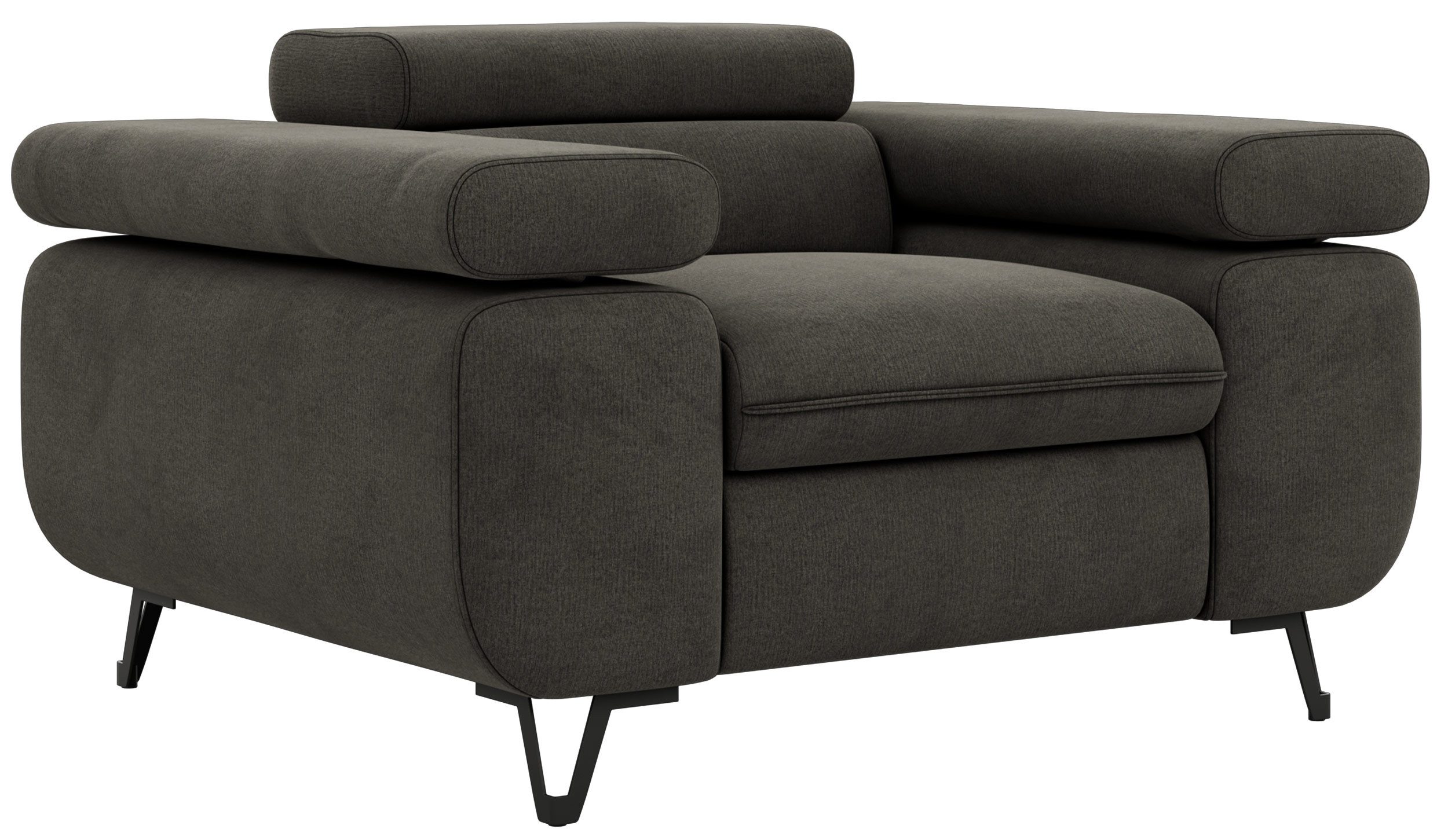 MKS MÖBEL Sofa PETER, Set, Einzelsessel mit verstellbaren Armlehnen, 1-Sitzer Sofa, Polstersessel