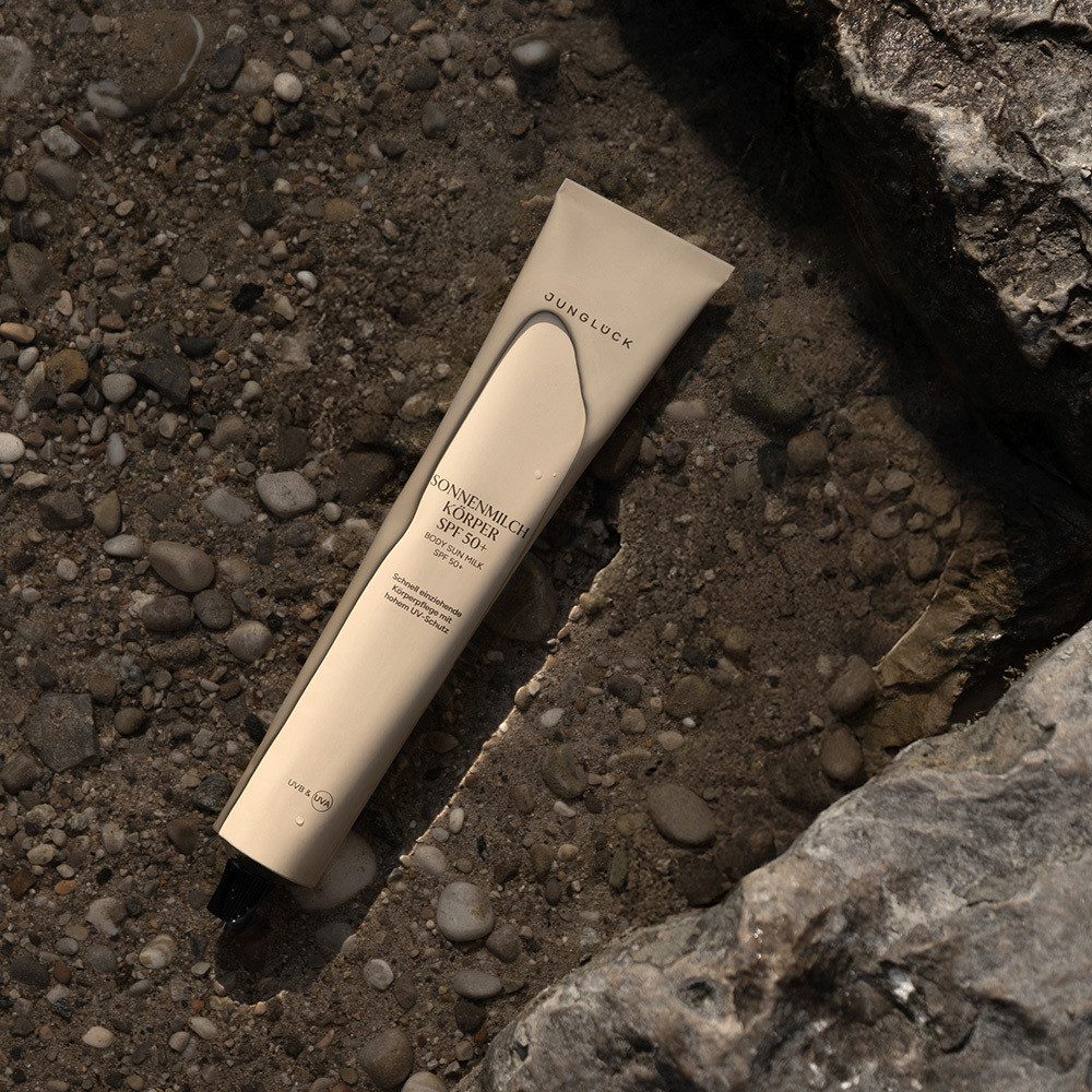 JUNGLÜCK Sonnenschutzmilch Sonnenmilch Körper SPF 50+ - schnell einziehend, 1-tlg., Schnell einziehende Sonnenmilch mit hohem UV-Schutz