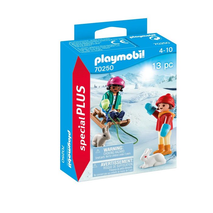 Playmobil® Konstruktions-Spielset 70250 Kinder mit Schlitten