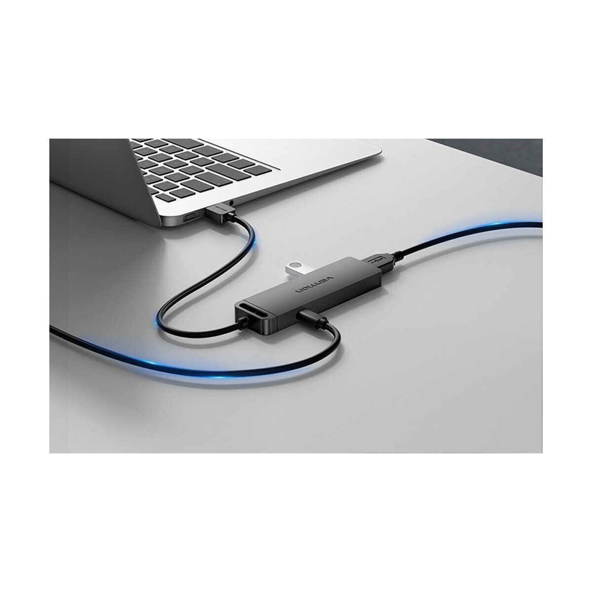 VENTION USB Hub 4-Port 3.0 USB Verteiler PC USB Splitter 0.15 Meter USB-Adapter