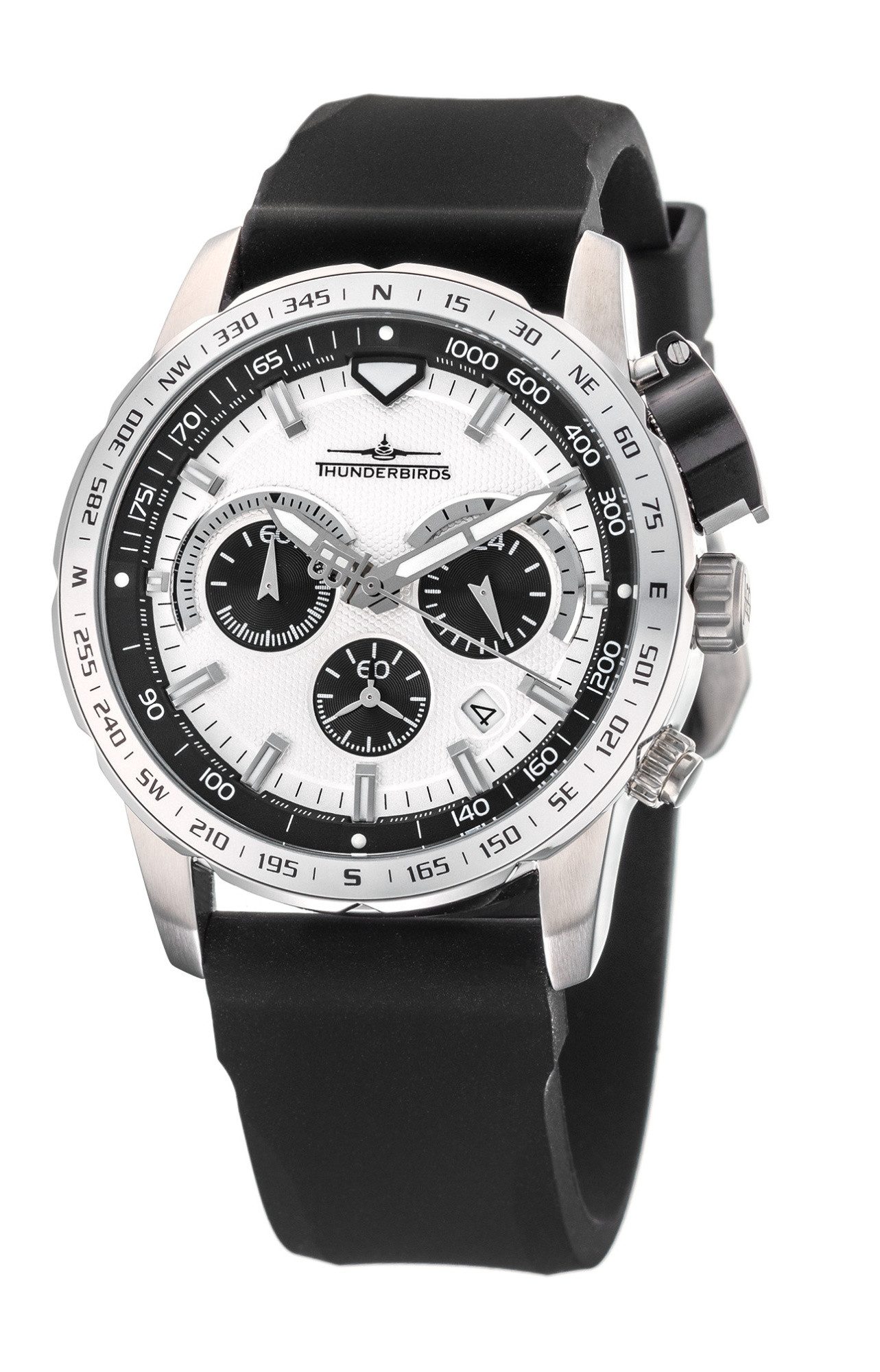 Thunderbirds Chronograph TB4050-03, 45 mm – Herrenuhr, Sportlicher Chrono mit Stoppfunktion