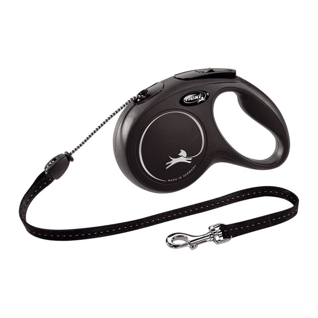 flexi Hundeleine Hundeleine NEW CLASSIC Schwarz Größe M 5 m, (Packung)
