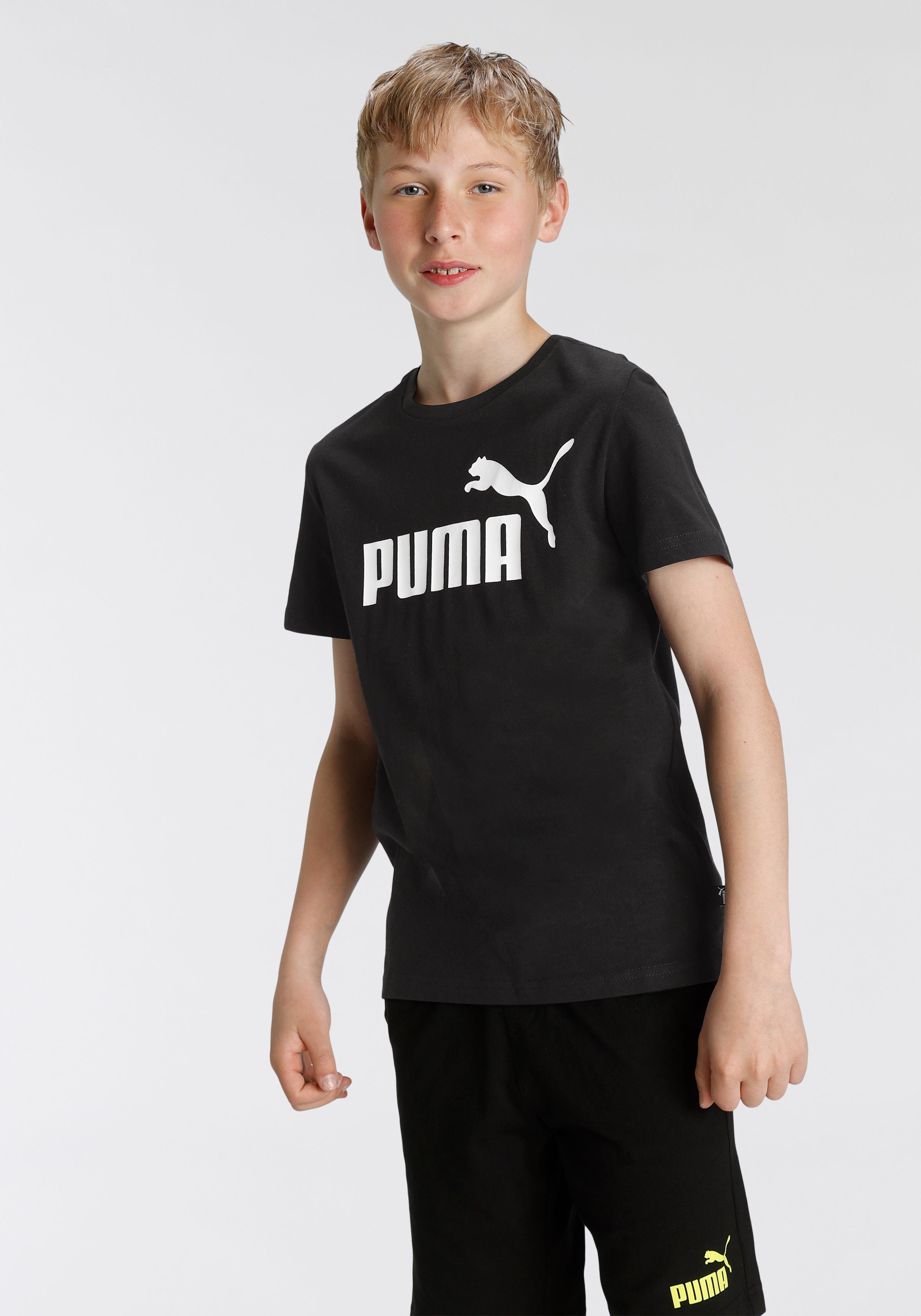 ESS PUMA Puma B T-Shirt Black LOGO TEE