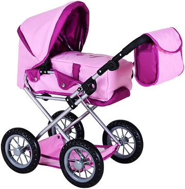 Knorrtoys® Kombi-Puppenwagen Ruby, princess pink, mit Wickeltasche