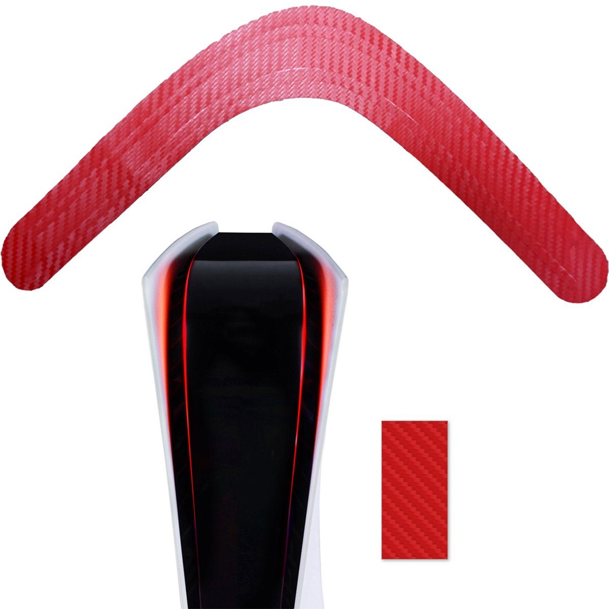 Tadow PS5-Konsolenaufkleber, beleuchtbarer Aufkleberstreifen, Schutzfolie PlayStation 5-Controller (Für optische/digitale Versionen der PS5-Konsole, Konsolenaufkleber)