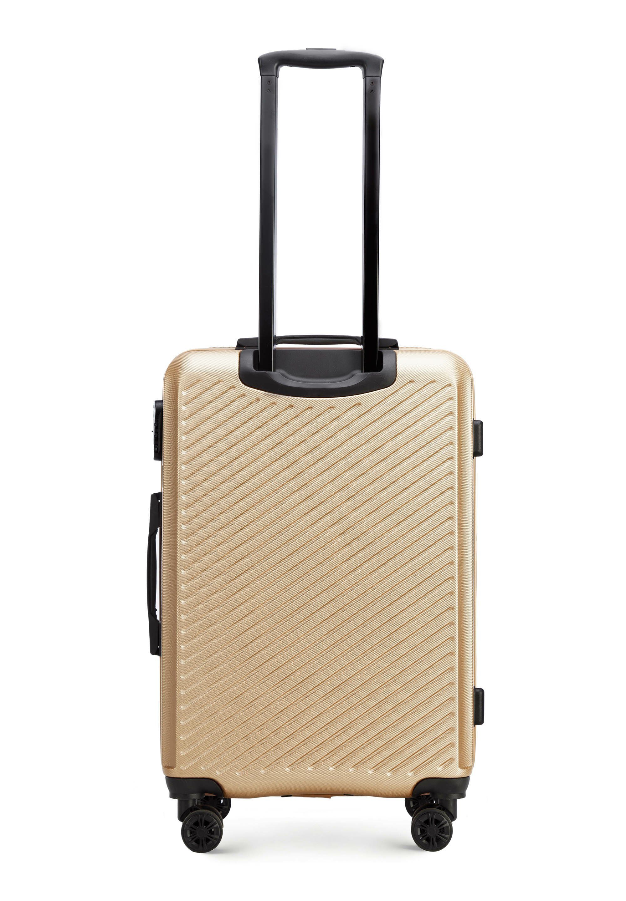 Wittchen Trolley Circle line, 4 shimmering gold Rollen, stripes with texture diagonal