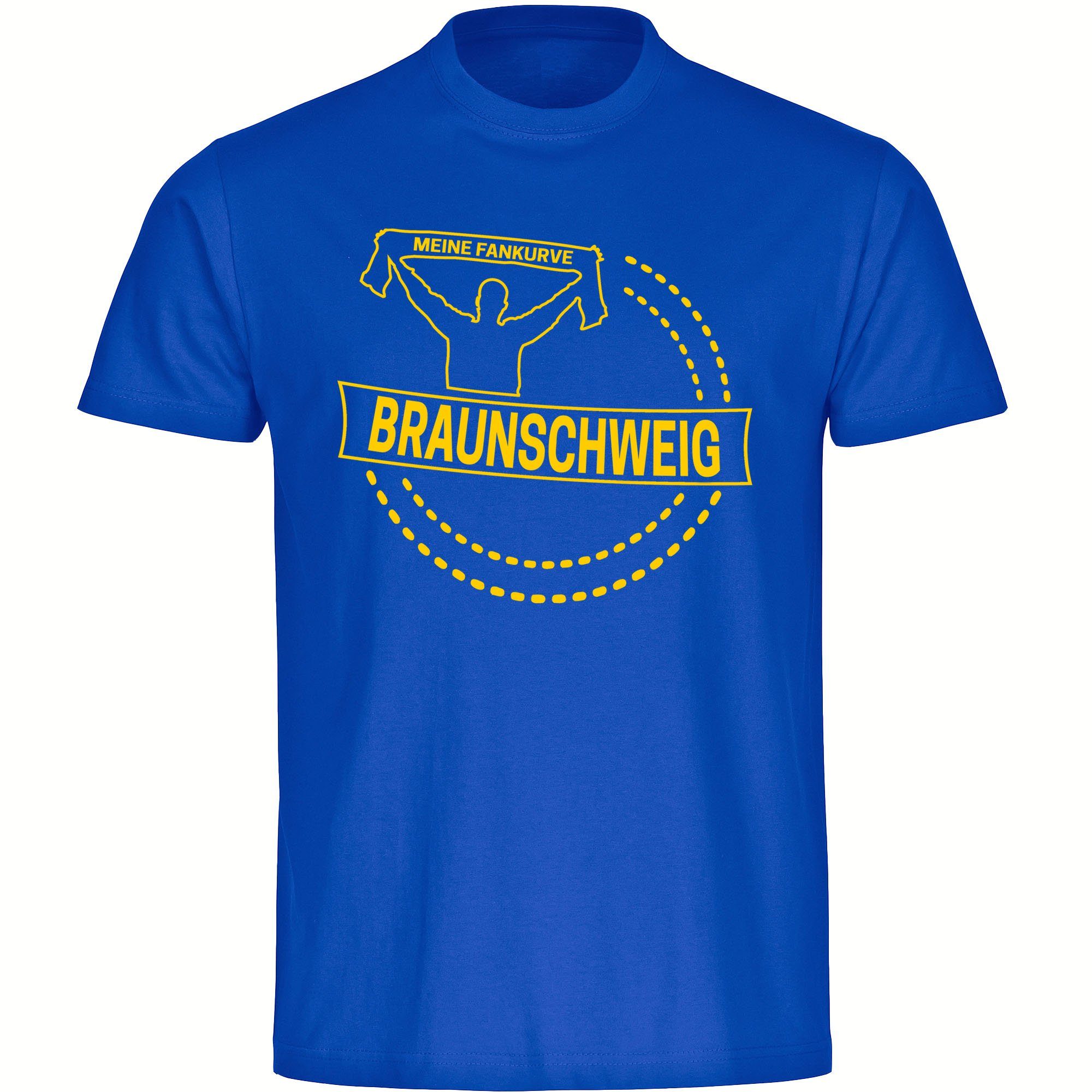 multifanshop T-Shirt Kinder Braunschweig - Meine Fankurve - Boy Girl