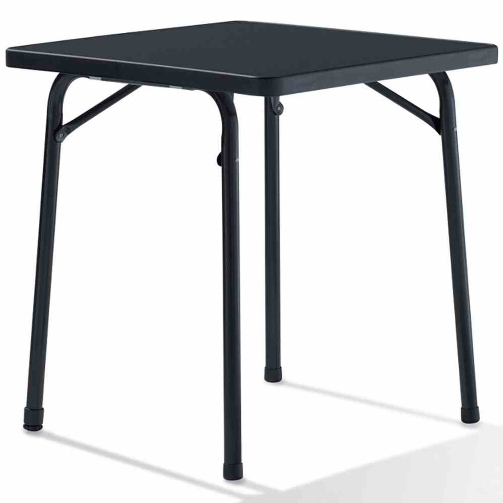 sieger Gartentisch Klapptisch, 70x70 cm, eisengrau, U-Bügel Gestell Stahlrohrgestell