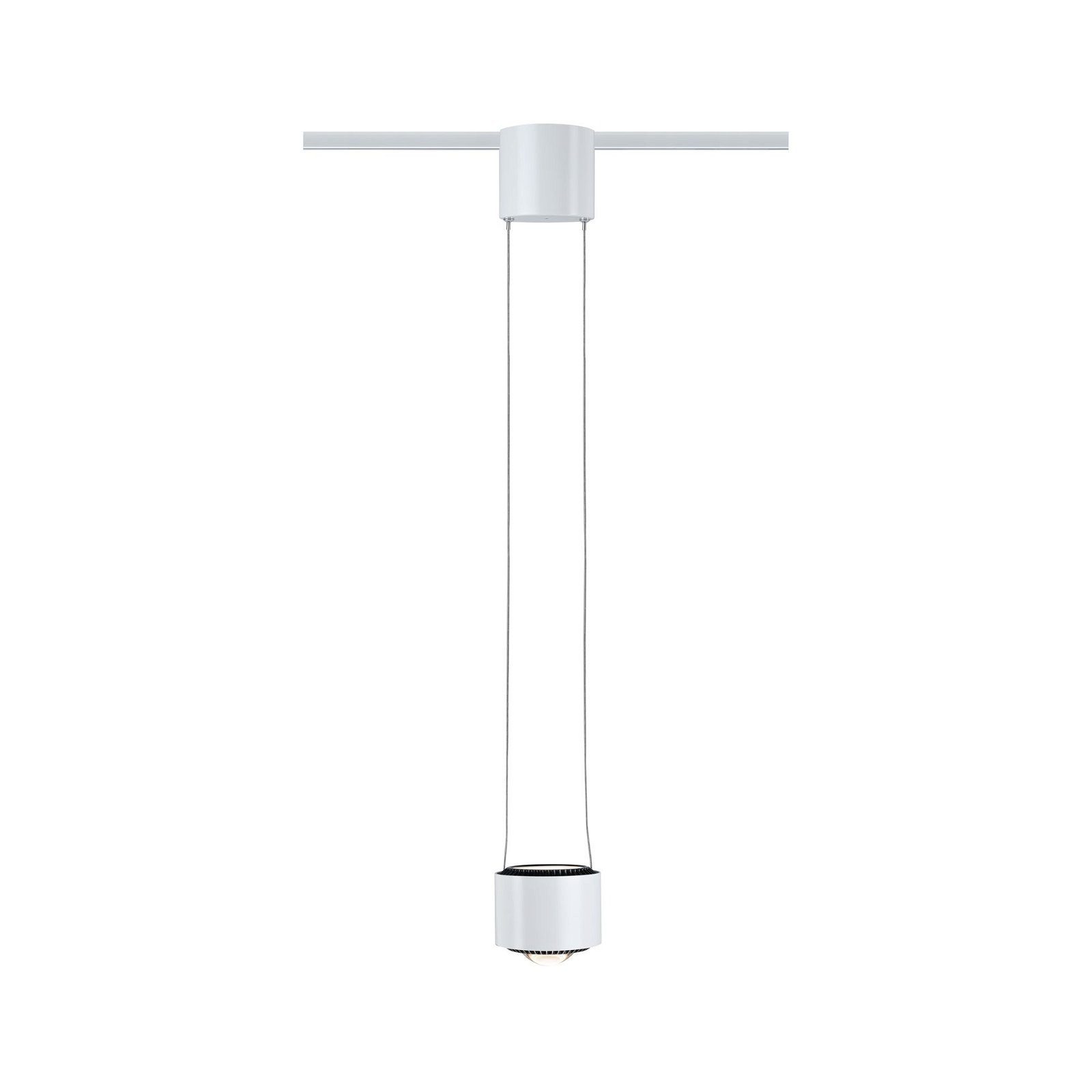 Paulmann Schienensystem-Leuchten URail Pendel Aldan 860lm/460lm 8,5W 2700K dimmbar 230V Weiß, LED fest integriert, Warmweiß, dimmbar