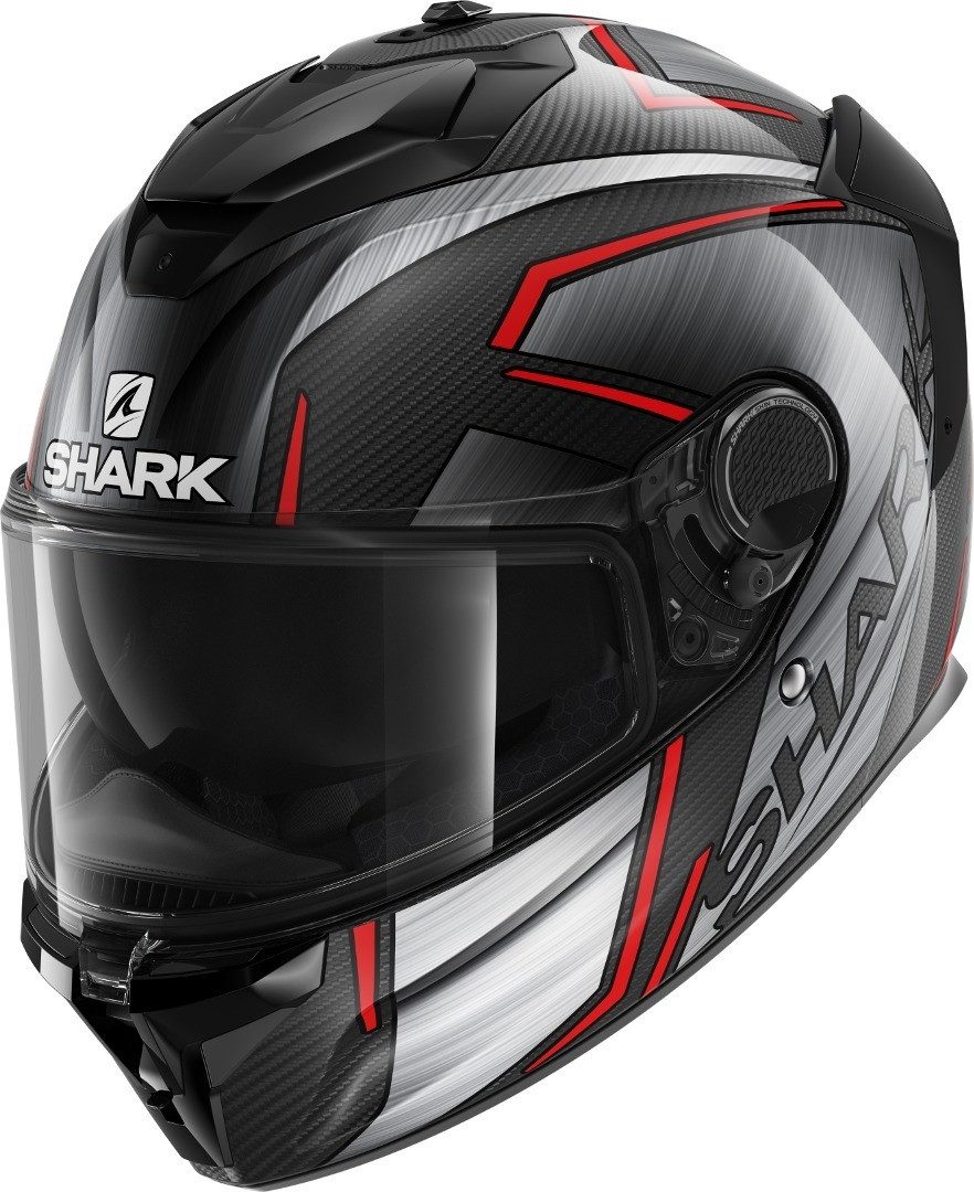 Shark Motorradhelm Spartan GT Carbon Kromium Helm, integriertes Sonnenvisier