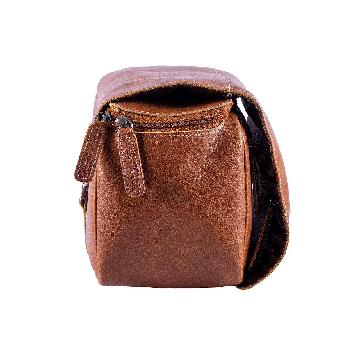 Scippis Kulturbeutel ROLL UP Kulturtasche – Premium Leder-Kulturbeutel