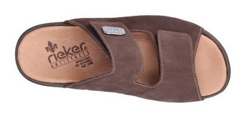 Rieker Pantolette, Sommerschuh, Schlappen, Klettschuh, mit Logo-Plakette