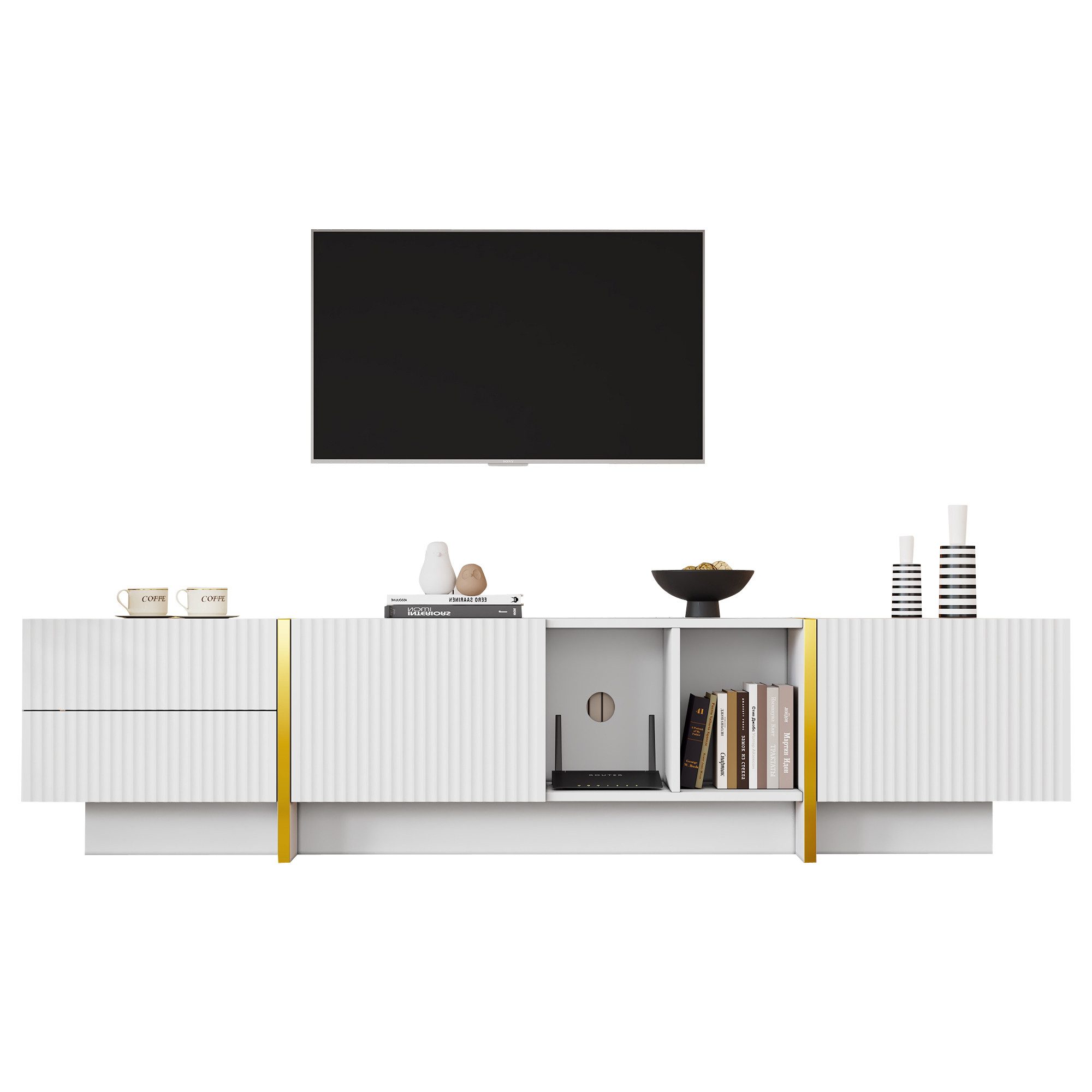 Merax Lowboard (Fernsehtisch, TV Board, TV- günstig online kaufen
